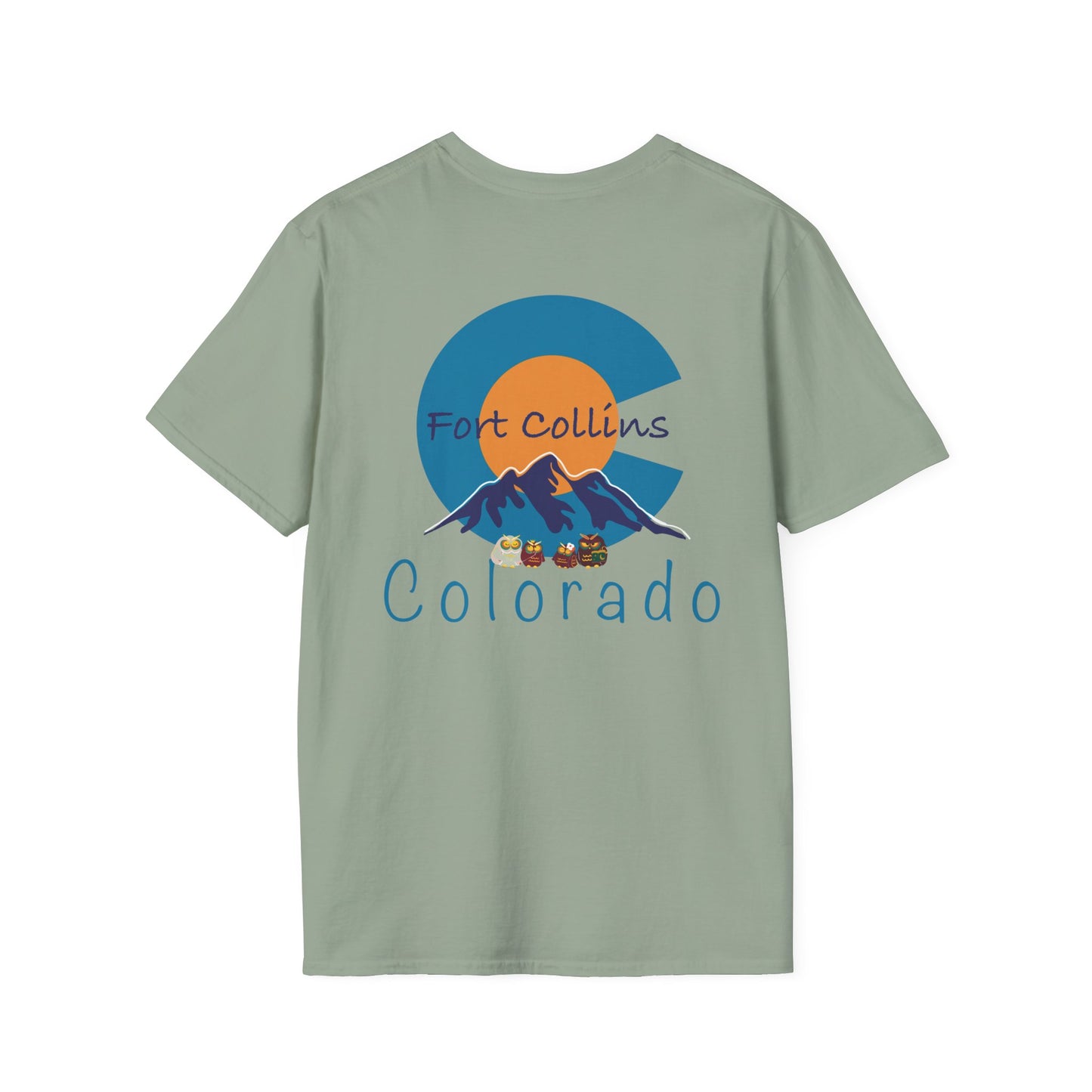 Fort Collins Colorado Unisex T-Shirt | Softstyle Tee for Travel Lovers, Adventure Seekers, and Summer Days, Gift for Nature Enthusiasts