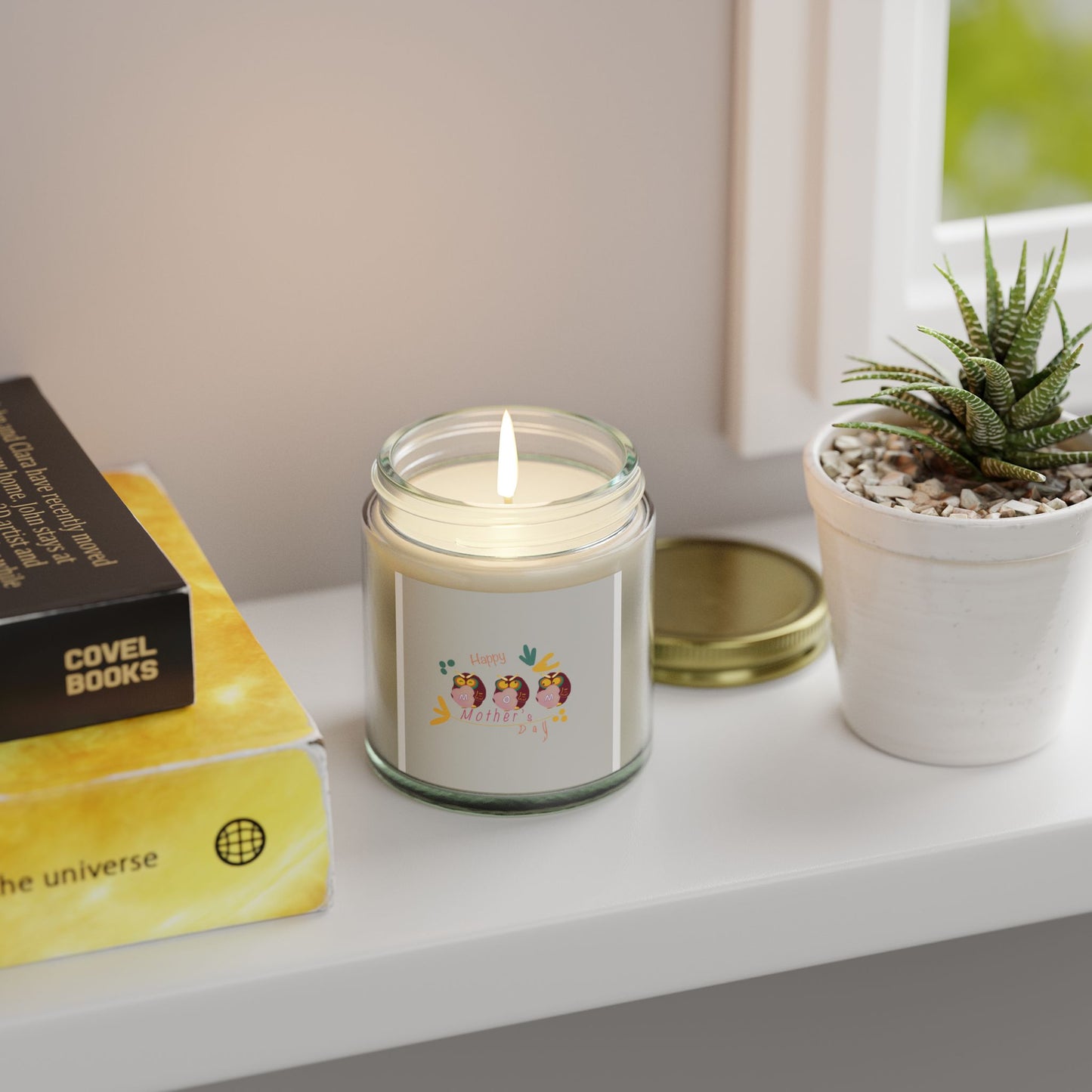 Happy Mother's Day Scented Candles - Coconut Apricot Wax - 4oz & 9oz