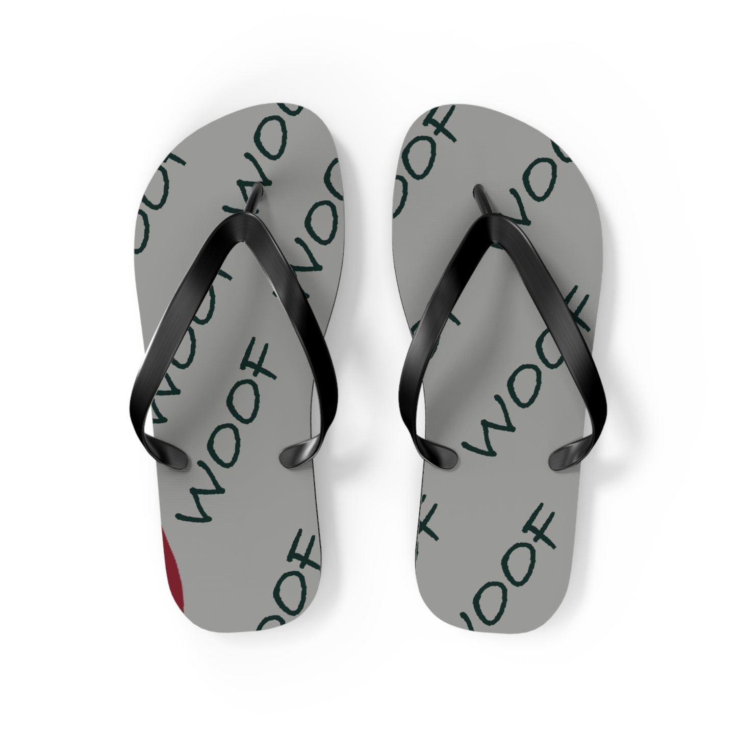 Woof Flip Flops | Fun Pet Lover Sandals for Beach Days, Summer Vibes, Dog Lover Gifts, Casual Footwear, Animal-Themed Summer Gear