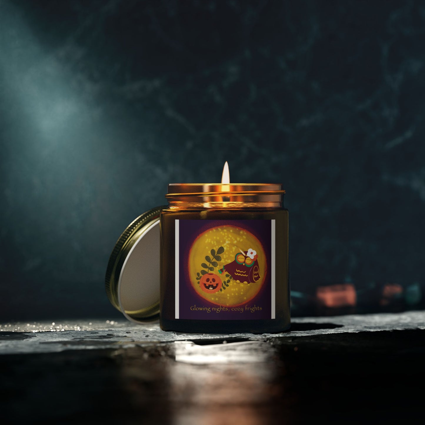 Cozy Autumn Scented Candles | Coconut Apricot Wax (4oz, 9oz) - Perfect for Fall Decor, Relaxation, Home Fragrance, Gifts, Halloween