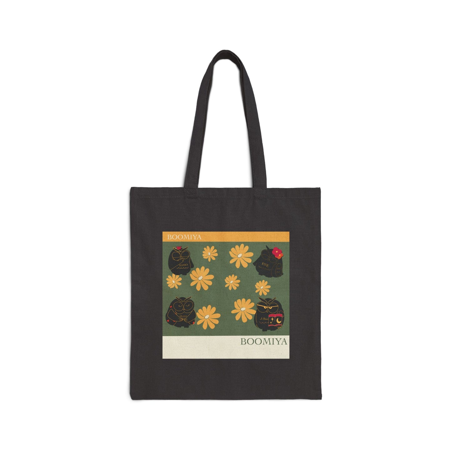 Chic Floral Cotton Canvas Tote Bag, Eco-Friendly Shopping Bag, Gift for Her, Reusable Grocery Bag, Bohemian Style Tote