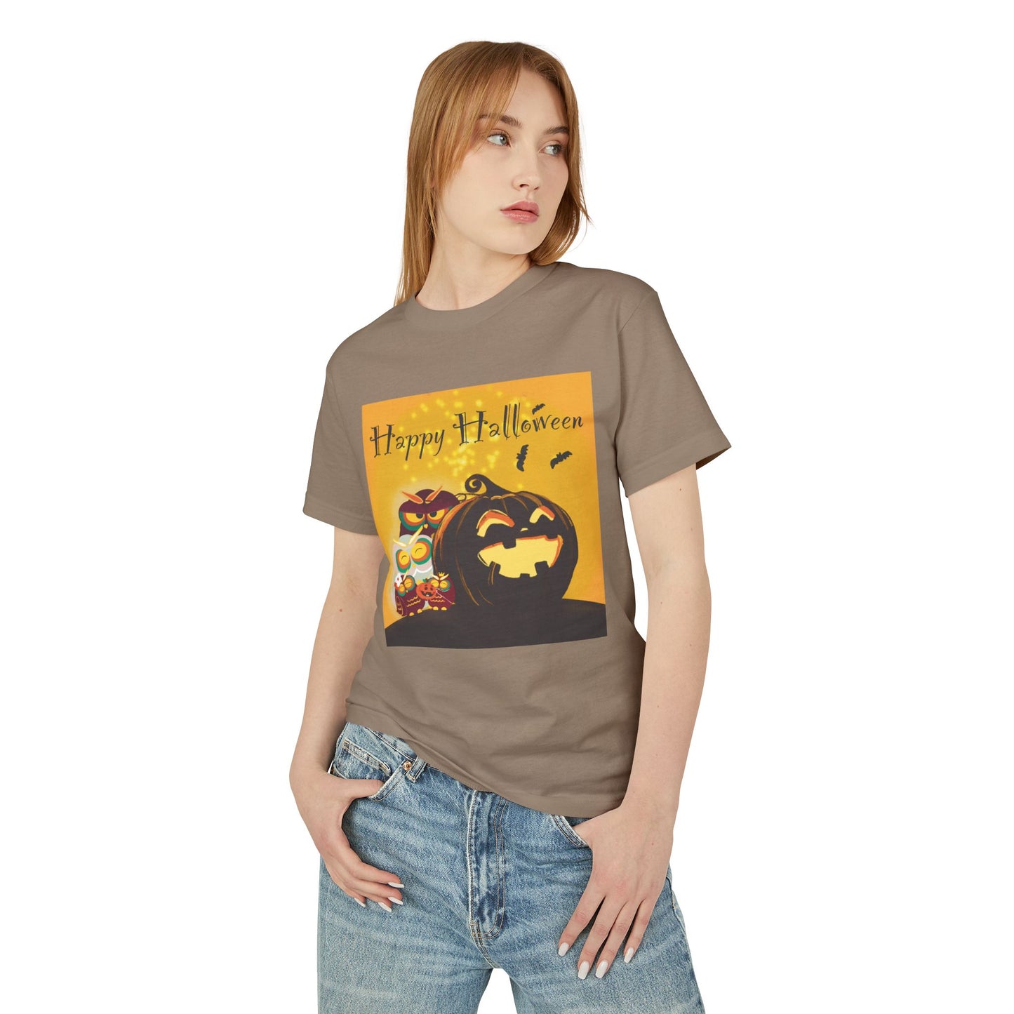 Happy Halloween Unisex Tee, Spooky Shirt, Fall Fashion, Halloween Party Wear, Gift for Pumpkin Lovers, Cozy Casual T-Shirt