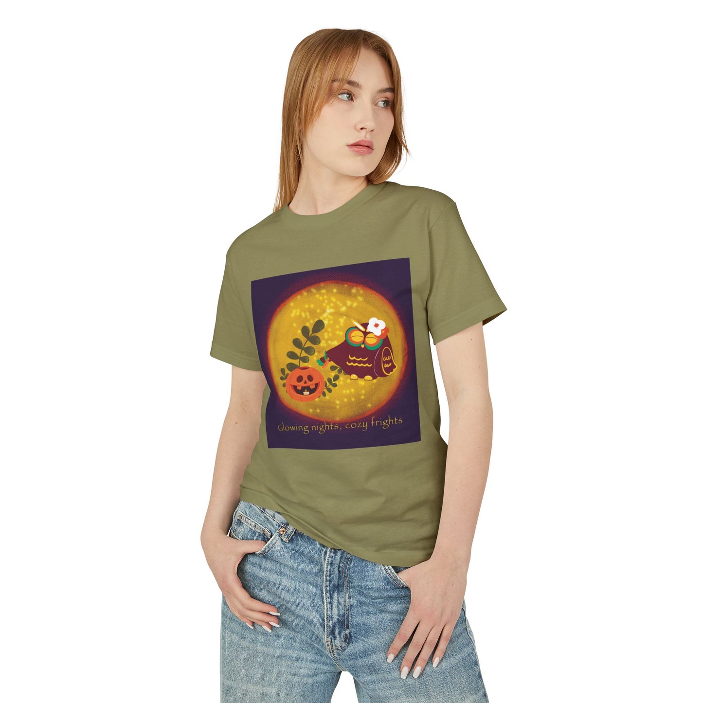Spooky Night Vibes Tee | Unisex Halloween T-Shirt, Cozy Cotton Shirt, Fall Fashion, Pumpkin Lovers Gift, Ghost Print Top