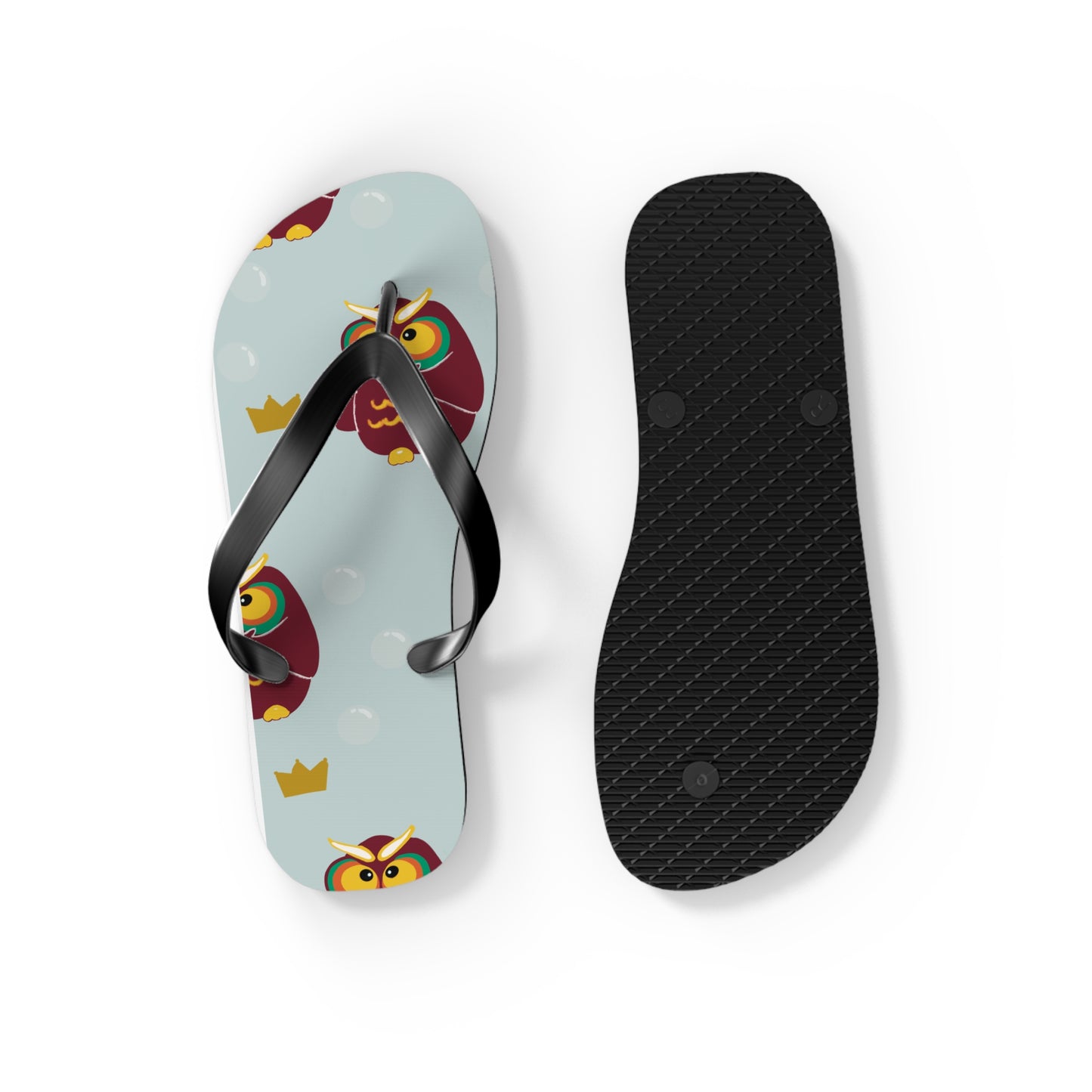 Owl Print Flip Flops - Fun Summer Footwear