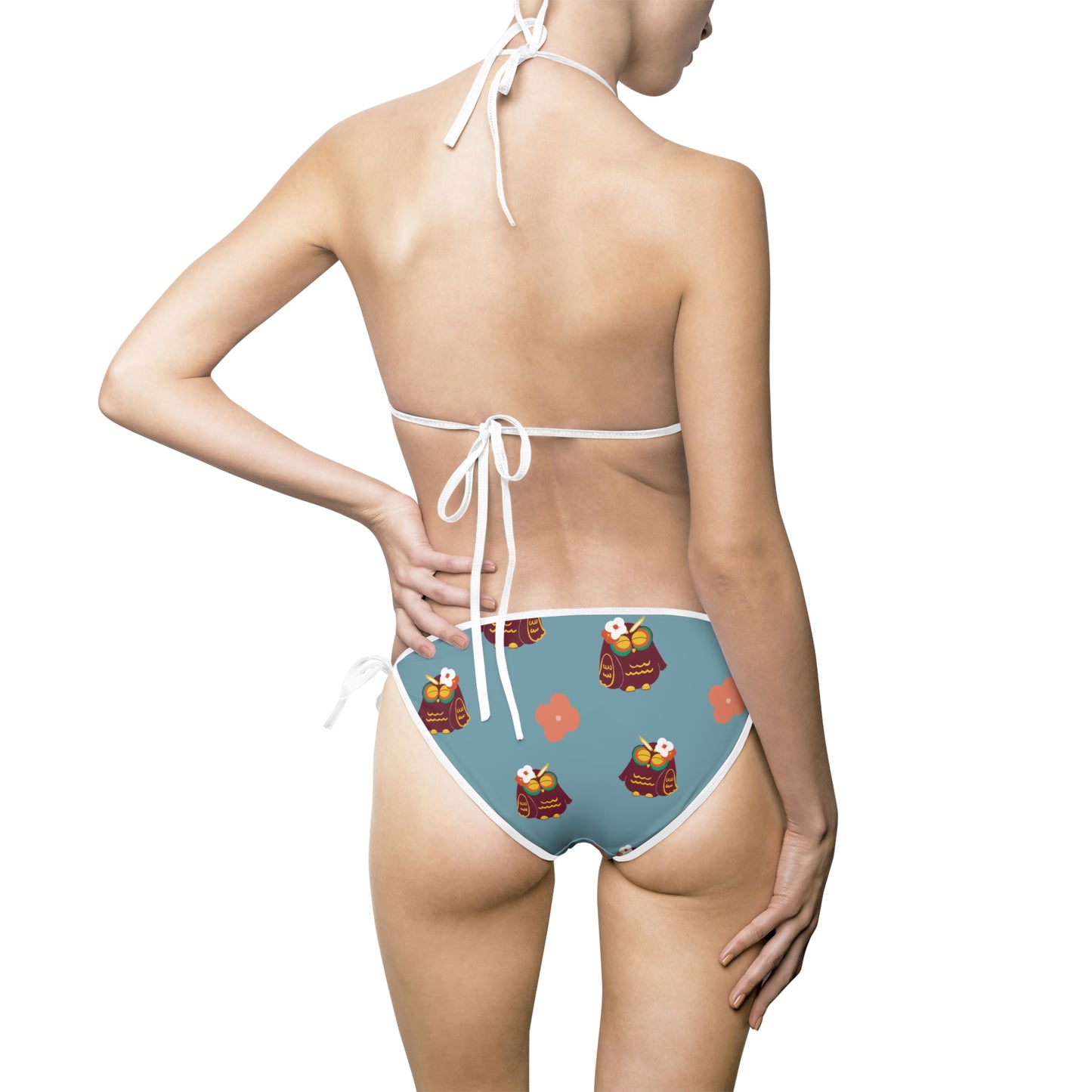 Fun Summer Bikini Swimsuit with Colorful Pattern for Beach Days