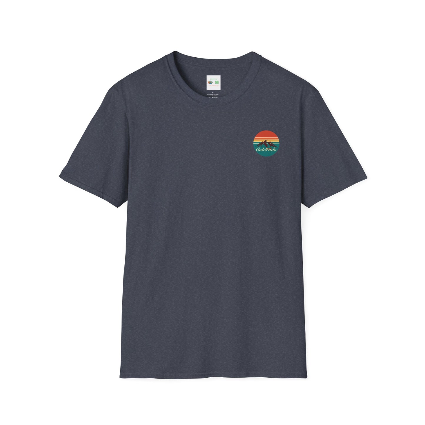 Retro Colorado Mountain T-Shirt | Softstyle Tee for Nature Lovers, Outdoor Adventures, Gifts, Travel Souvenir, Vintage Style
