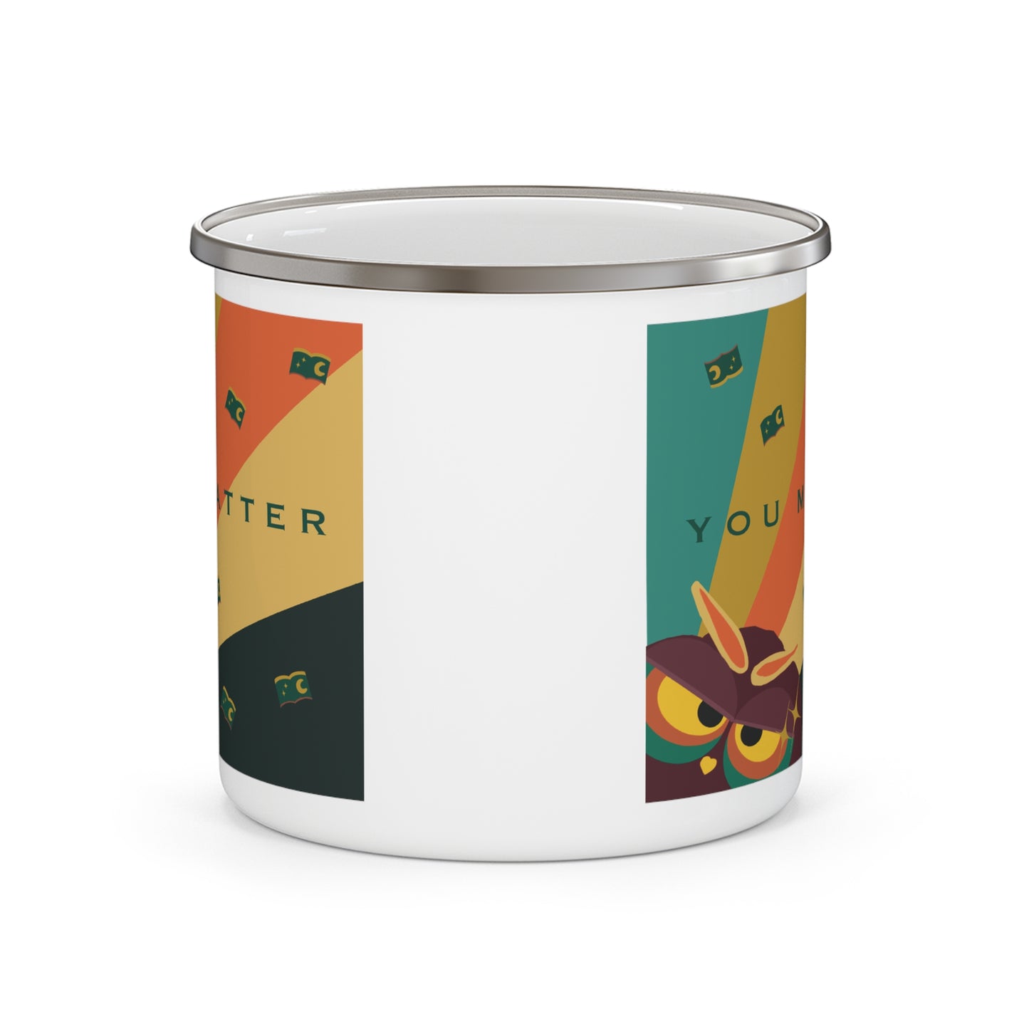 Motivational Enamel Camping Mug, You Matter Gift for Nature Lovers, Inspirational Travel Cup, Adventure Coffee Mug, Outdoor Drinking Vessel