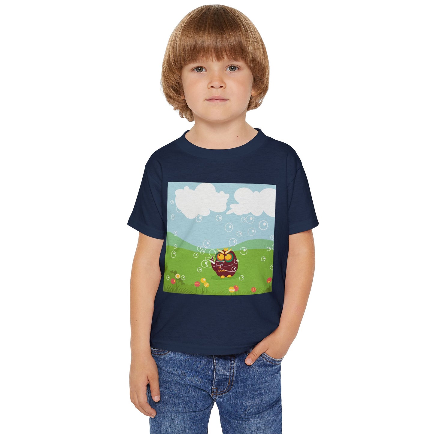 Whimsical Toddler T-Shirt with Bubbles Design, Kids Gift, Summer Outfit, Birthday Party, Playtime Essential, Adorable Toddler Apparel