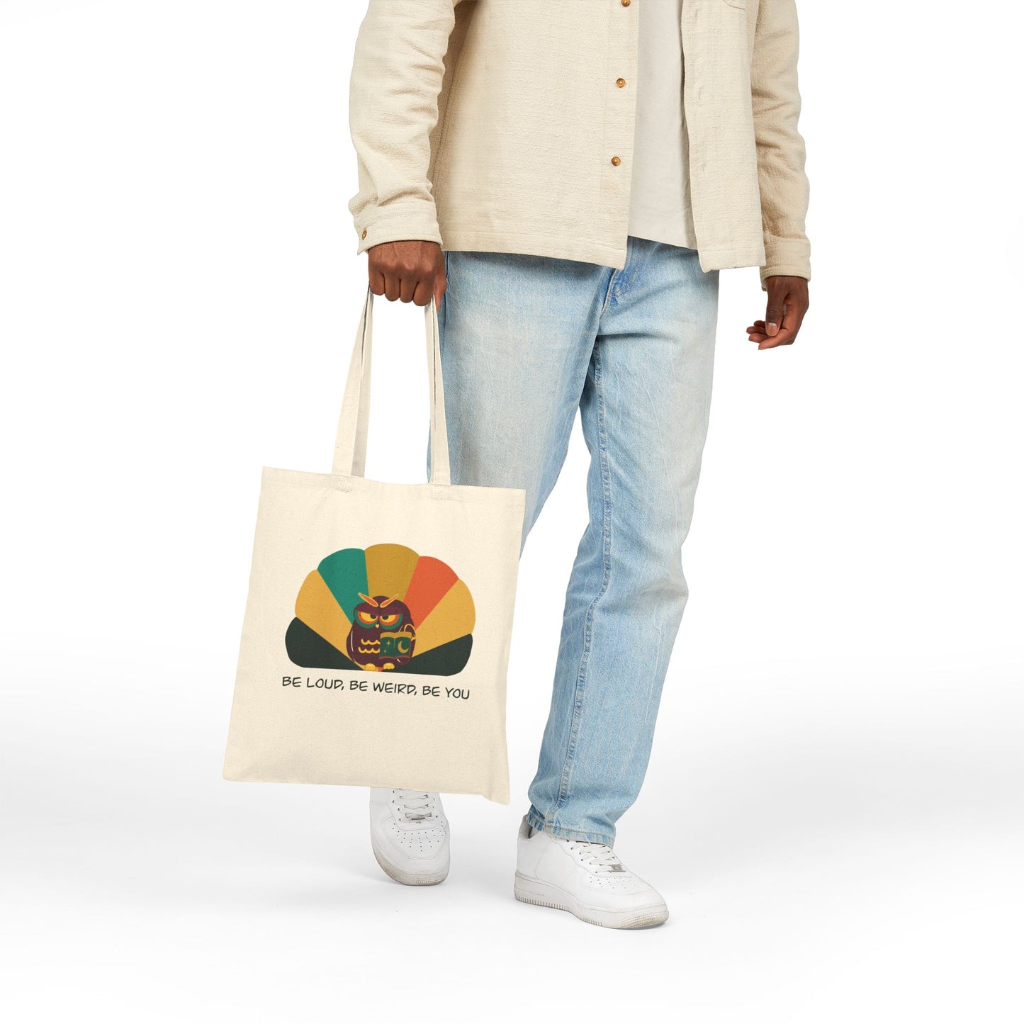 Be Loud Cotton Canvas Tote Bag - Fun Eco-Friendly Bag, Gift for Friends, Unique Shopping Tote, Quirky Style, Perfect for Events