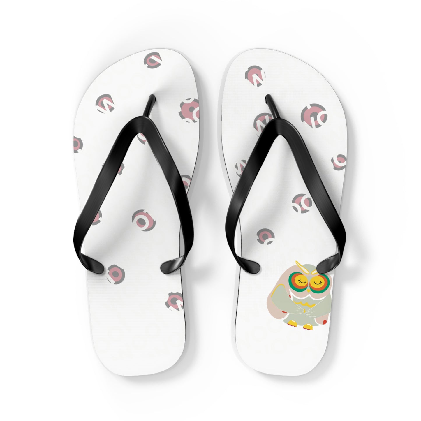 Colorful Owl Flip Flops, Fun Summer Sandals for Beach Days, Vacation Footwear, Holiday Gifts for Friends, Relaxation Essentials