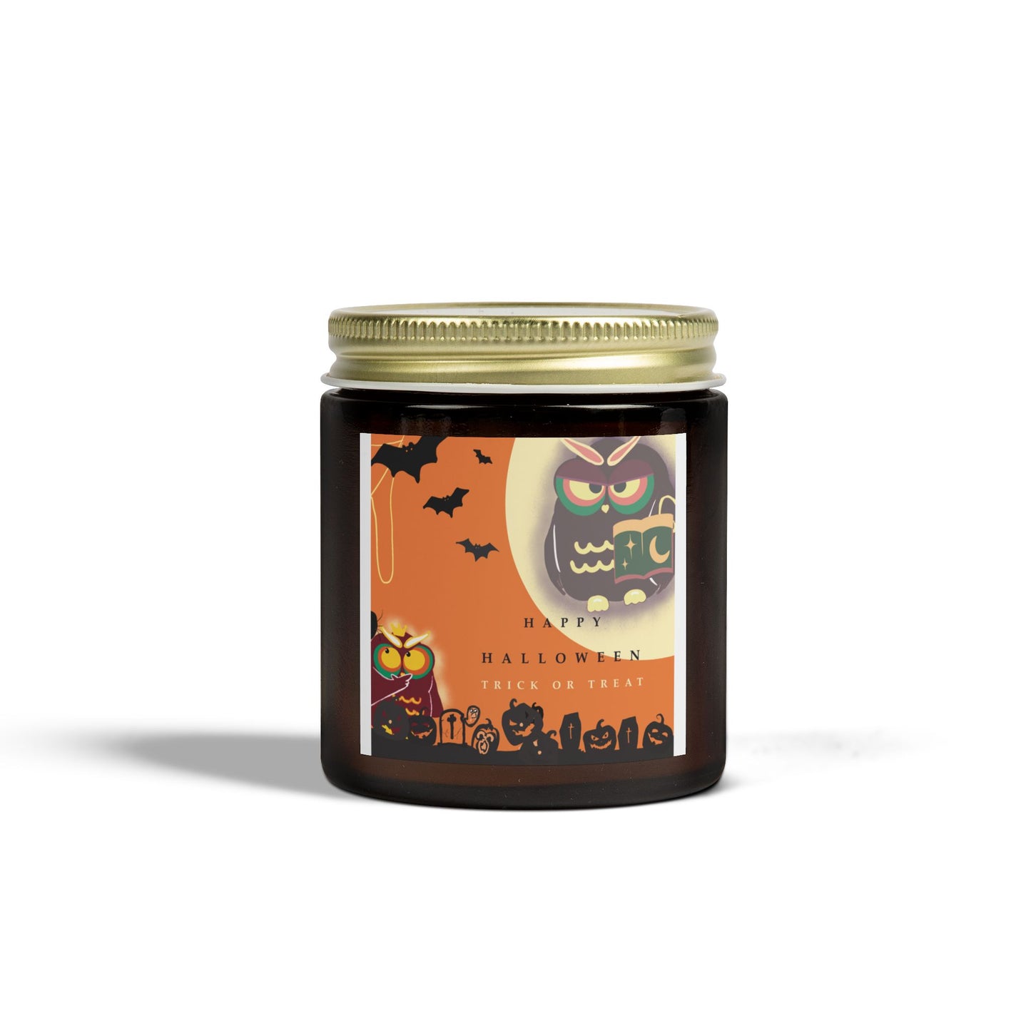 Halloween Scented Candles, Cozy Fall Home Decor, Gift for Friends, Coconut Apricot Wax, Spooktacular Candle Set, 4oz & 9oz
