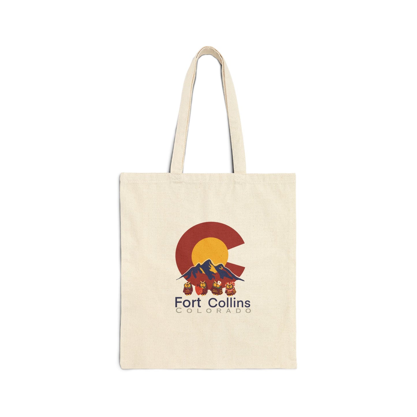 Fort Collins Colorado Cotton Canvas Tote Bag - Eco-Friendly & Stylish Reusable Shopping Bag