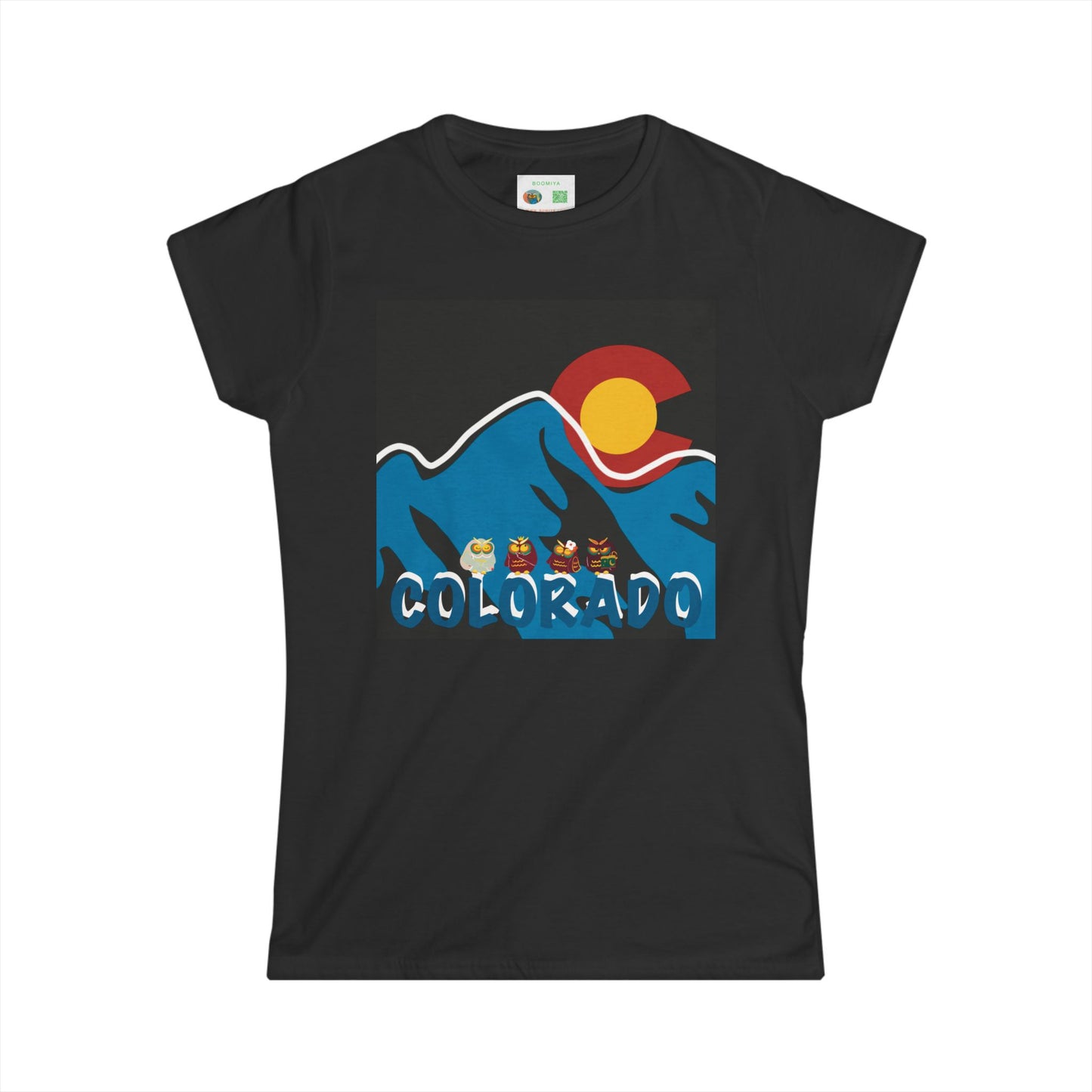 Colorado Mountain Graphic Tee | Women's Softstyle T-Shirt, Colorado Lover Gift, Travel Shirt, Nature Top, Outdoor Adventure Apparel