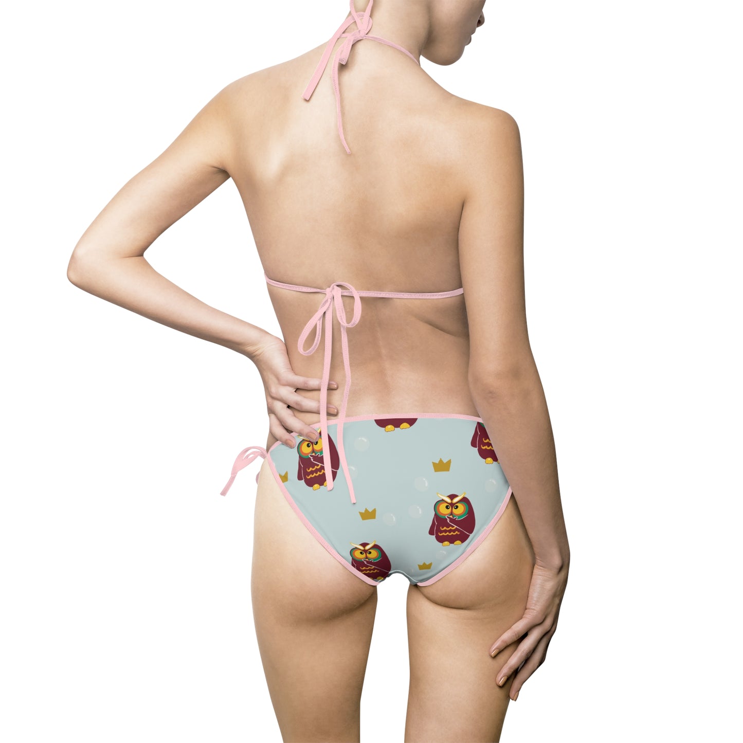 Playful Cartoon Print Bikini Swimsuit for Women - Perfect for Summer Beach Days