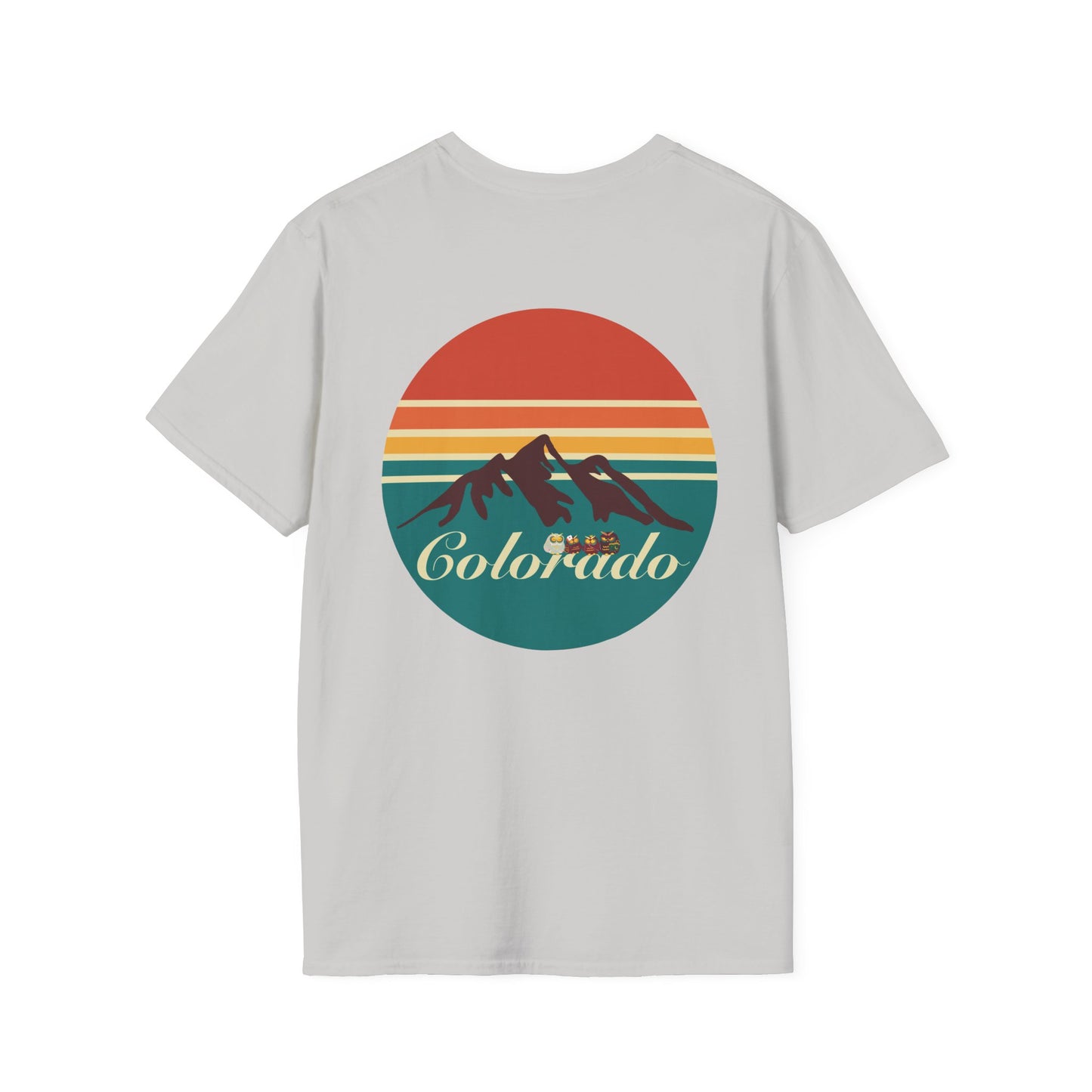 Retro Colorado Mountain T-Shirt | Softstyle Tee for Nature Lovers, Outdoor Adventures, Gifts, Travel Souvenir, Vintage Style