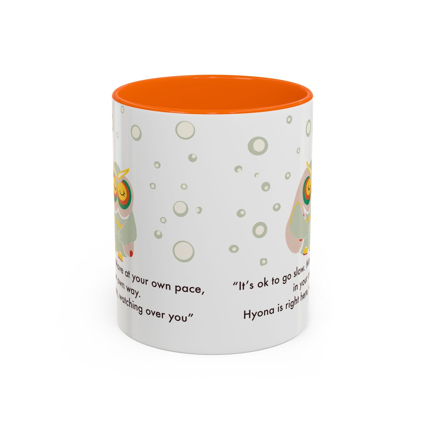 Inspirational Owl Coffee Mug - Relaxing Gift for Coffee Lovers, Motivational Drinkware, Cute Home Decor, Self-Care Reminder