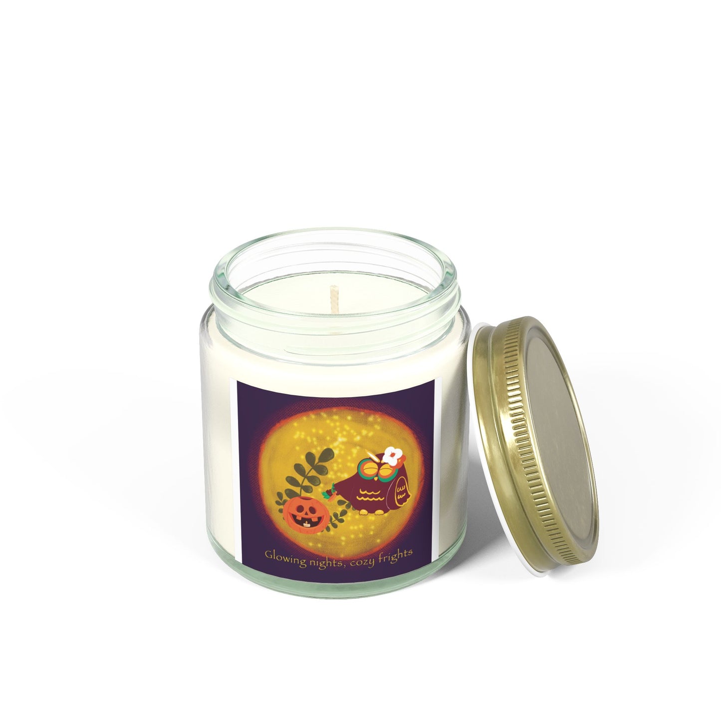 Cozy Autumn Scented Candles | Coconut Apricot Wax (4oz, 9oz) - Perfect for Fall Decor, Relaxation, Home Fragrance, Gifts, Halloween