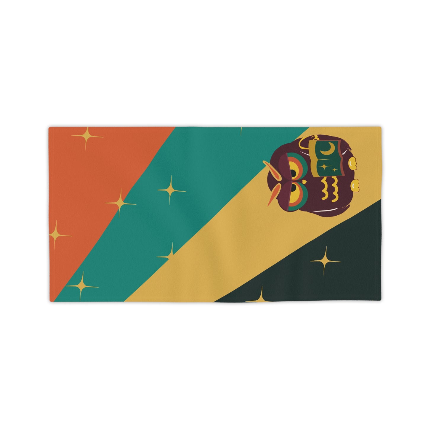Retro Owl Beach Towel – Colorful, Fun & Perfect for Summer Adventures
