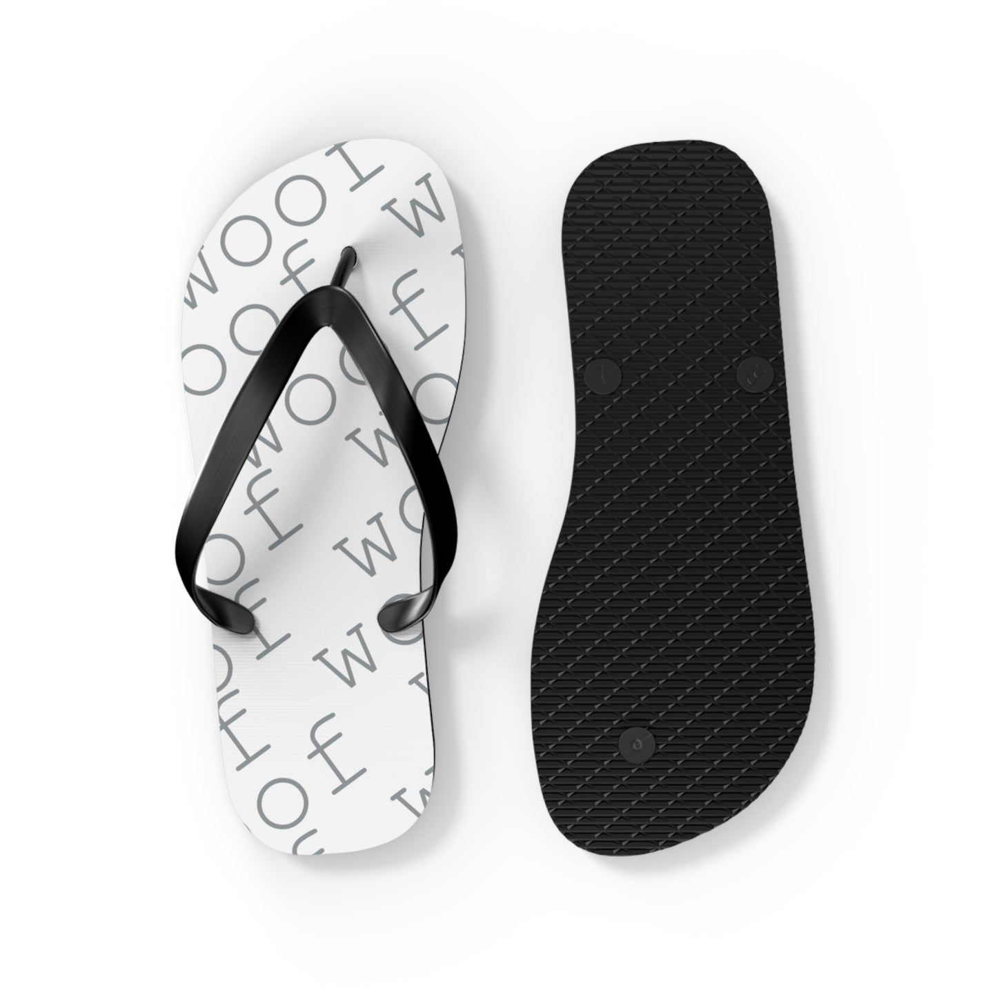 Playful Pet-Themed Flip Flops for Animal Lovers | Dog Lover's Sandals, Cute Footwear, Summer Fun, Beachwear, Woof Design