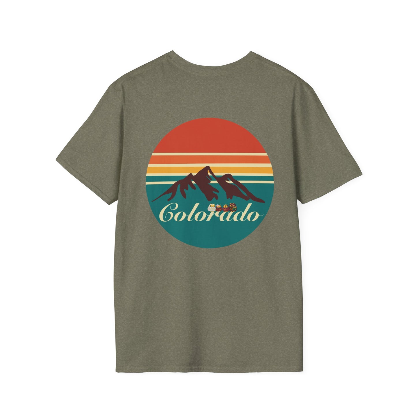 Retro Colorado Mountain T-Shirt | Softstyle Tee for Nature Lovers, Outdoor Adventures, Gifts, Travel Souvenir, Vintage Style
