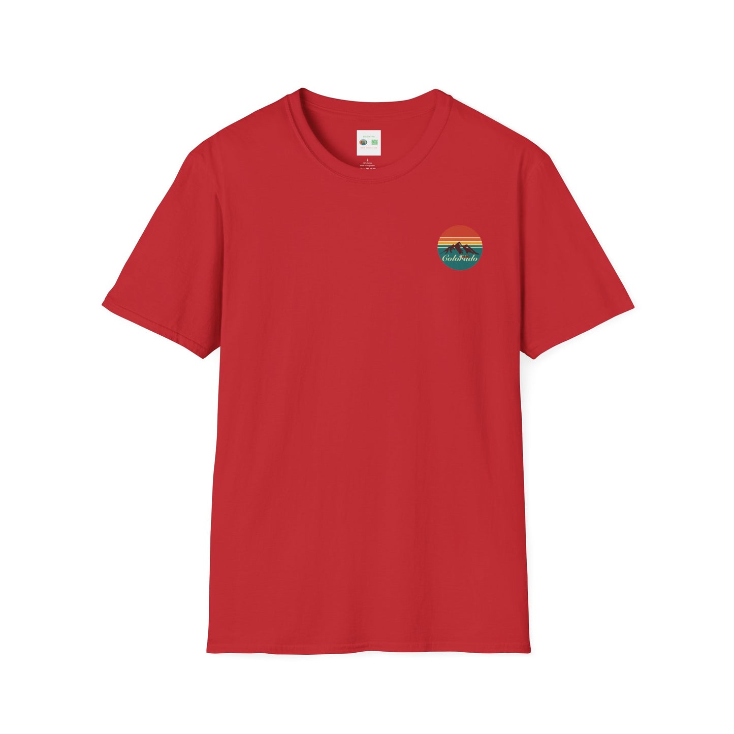 Retro Colorado Mountain T-Shirt | Softstyle Tee for Nature Lovers, Outdoor Adventures, Gifts, Travel Souvenir, Vintage Style