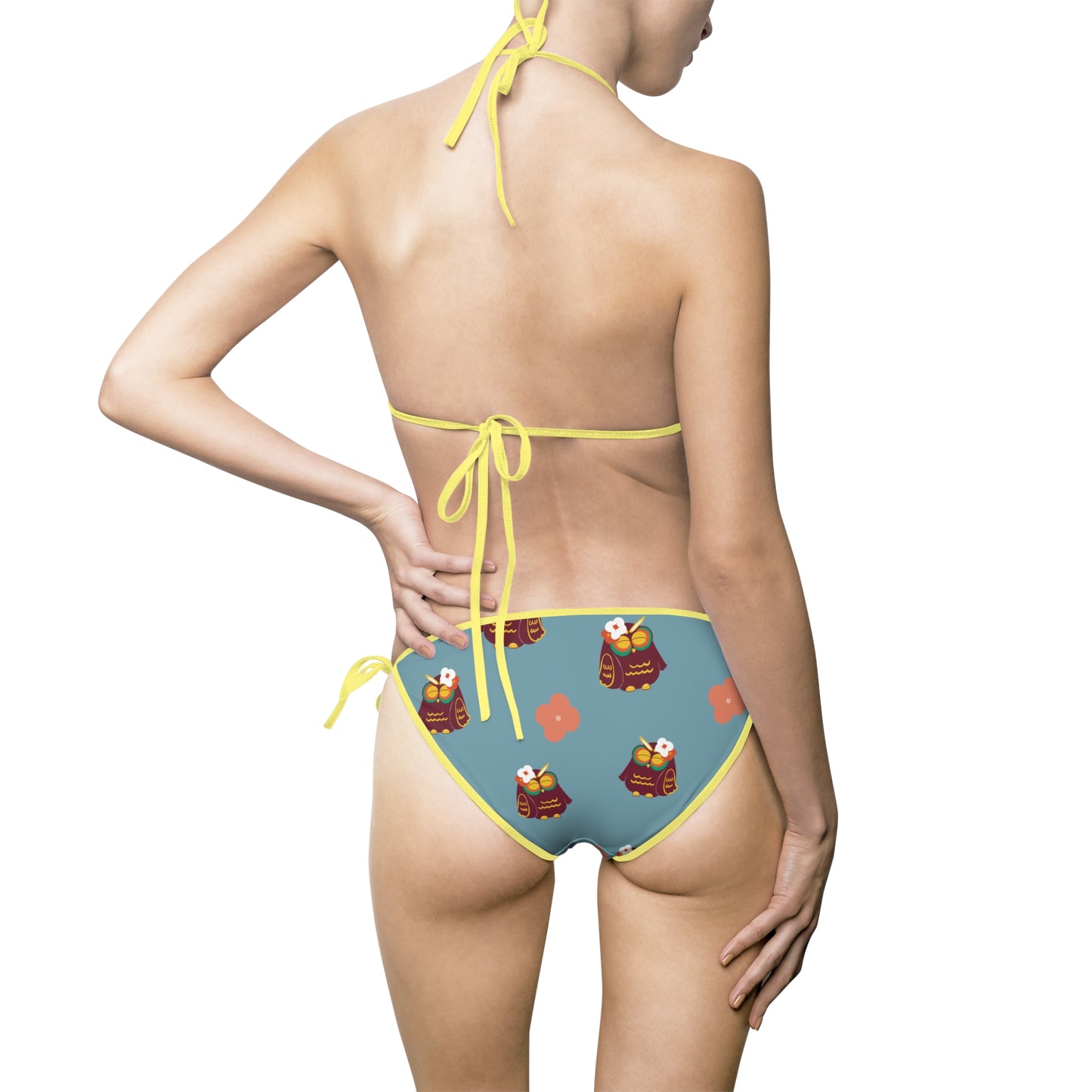 Fun Summer Bikini Swimsuit with Colorful Pattern for Beach Days