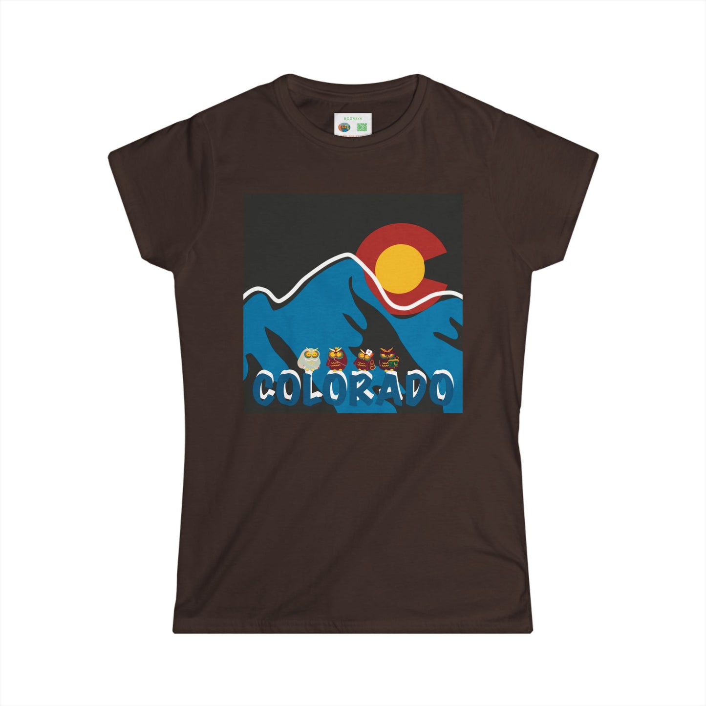Colorado Mountain Graphic Tee | Women's Softstyle T-Shirt, Colorado Lover Gift, Travel Shirt, Nature Top, Outdoor Adventure Apparel