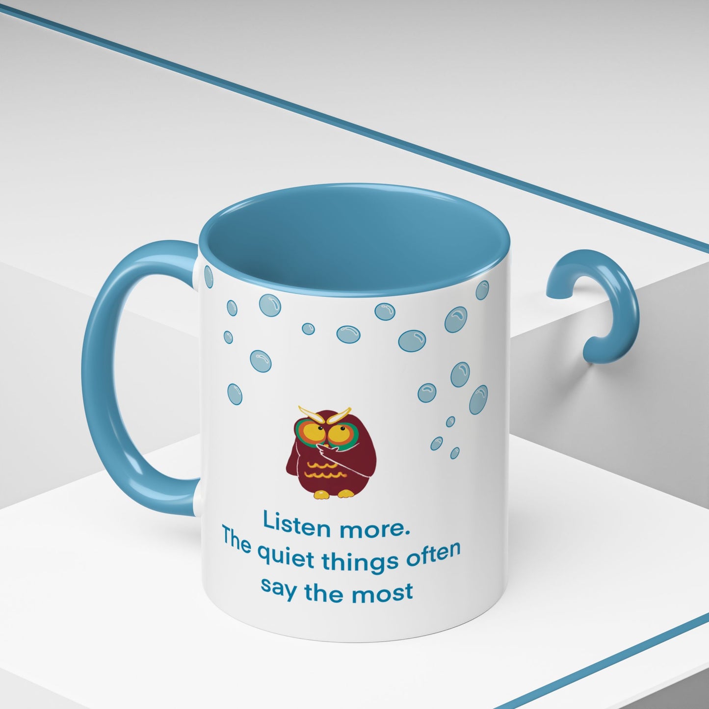 Inspiring Owl Coffee Mug - A Thoughtful Gift for Seekers, Motivational Drinkware for Home, Inspirational Quote Mug, Cozy Kitchen Decor