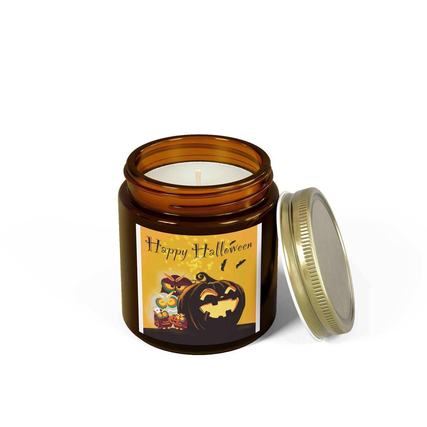 Halloween Scented Candles - Coconut Apricot Wax, Cozy Fall Decor, Autumn Aromatherapy, Spooky Scents, Gift for Him/Her