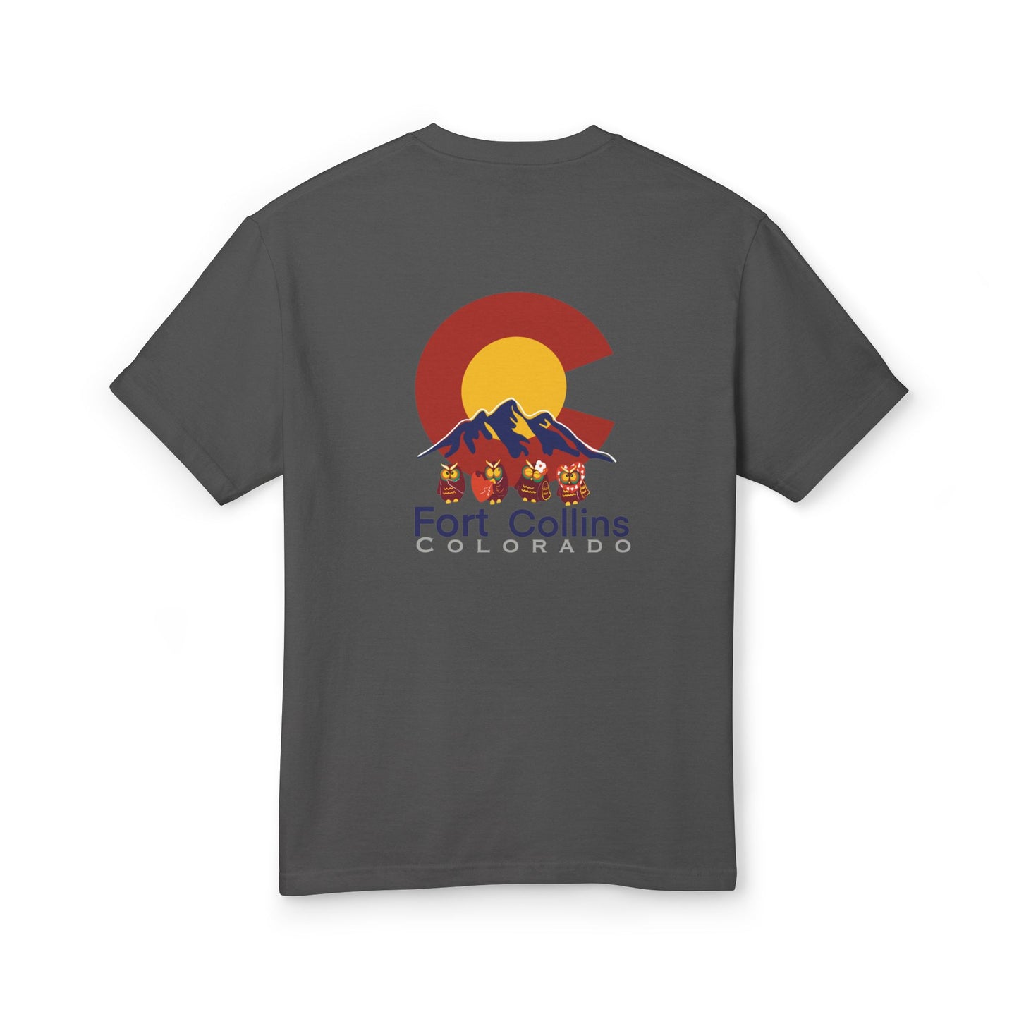 Fort Collins T-Shirt - Unisex Heavyweight Cotton Tee Featuring Colorado Design