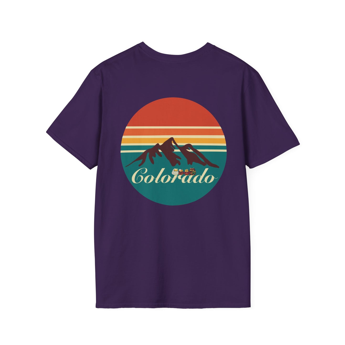 Retro Colorado Mountain T-Shirt | Softstyle Tee for Nature Lovers, Outdoor Adventures, Gifts, Travel Souvenir, Vintage Style