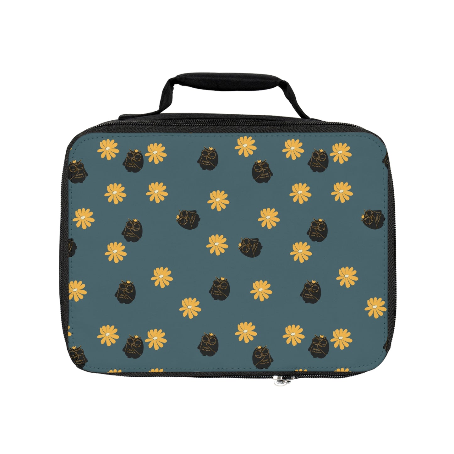 Stylish Lunch Bag with Floral Skull Design, Unique Lunchbox, Trendy Cooler for Adults, Reusable Snack Tote, Perfect for Work and School