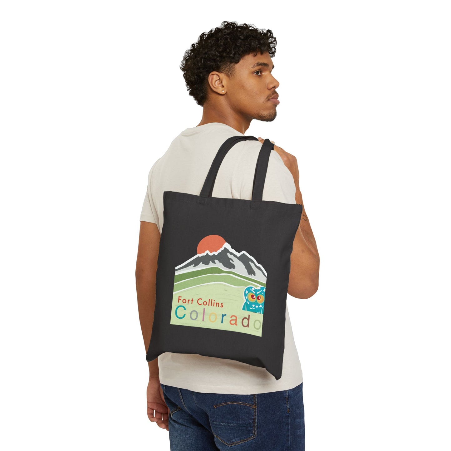 Fort Collins Colorado Cotton Canvas Tote Bag - Eco-Friendly, Stylish Reusable Shopping Bag