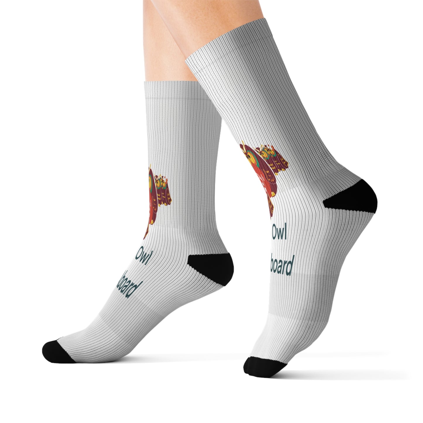 Fun Owl Sublimation Socks - Perfect Gift for Animal Lovers