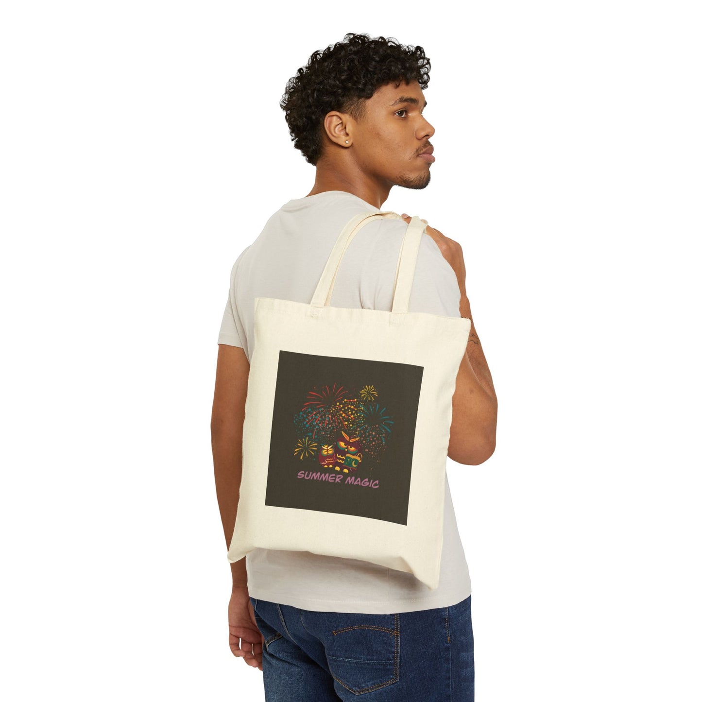 Summer Magic Tote Bag, Eco-Friendly Tote, Reusable Shopping Bag, Beach Bag, Gift for Her, Summer Vibes