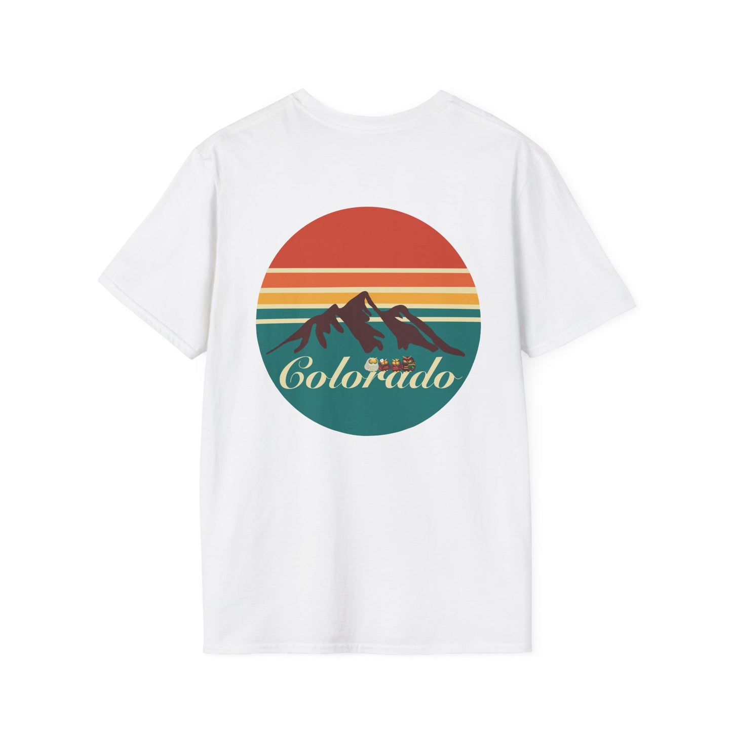 Retro Colorado Mountain T-Shirt | Softstyle Tee for Nature Lovers, Outdoor Adventures, Gifts, Travel Souvenir, Vintage Style