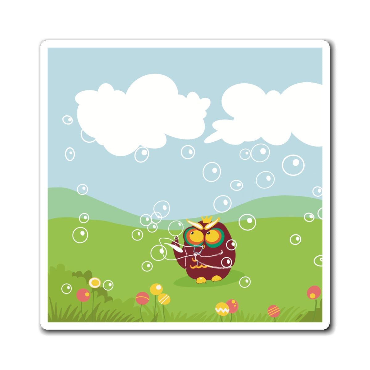 Cute Owl Bubble Magnets for Kids' Rooms | Fun Decorative Fridge Magnets