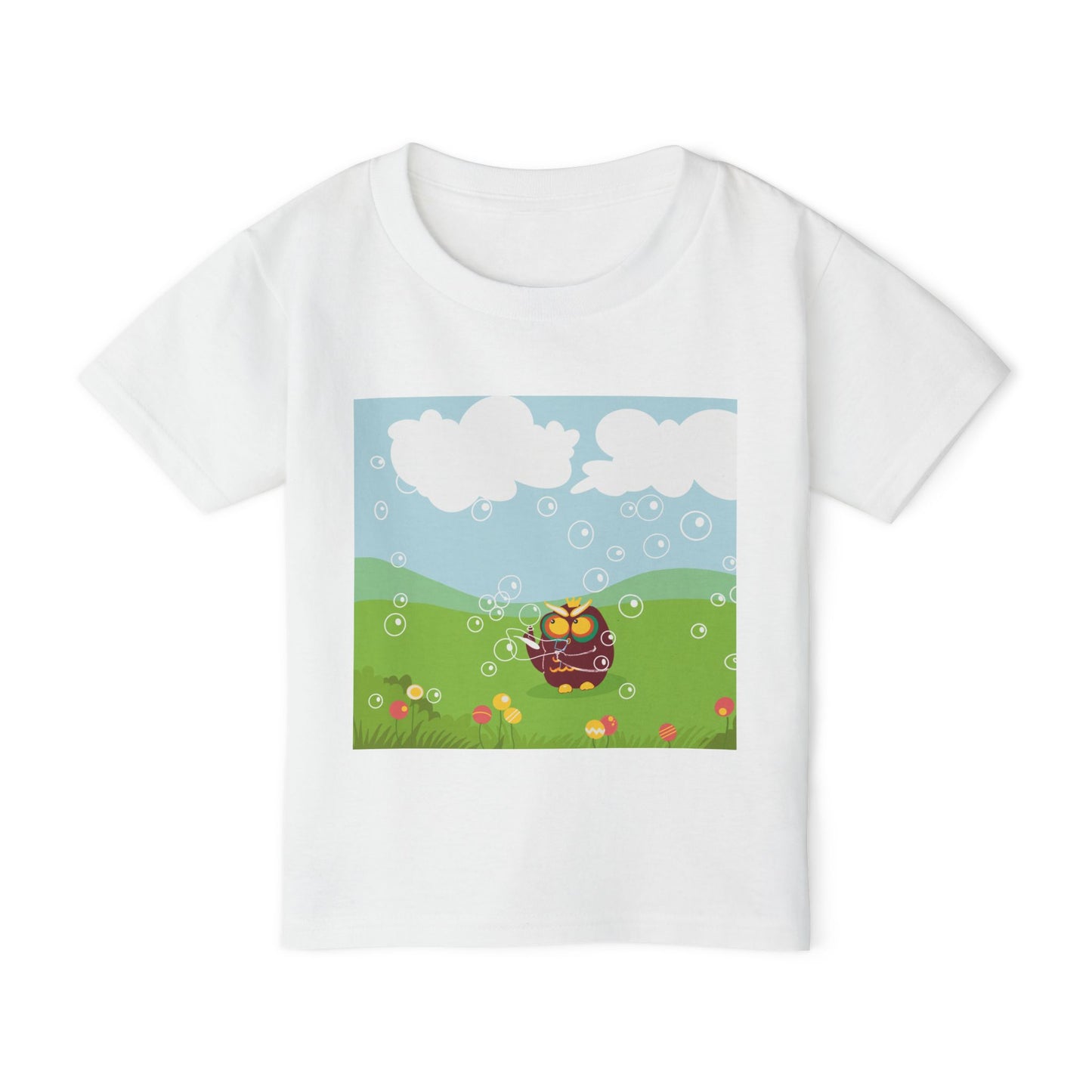 Whimsical Toddler T-Shirt with Bubbles Design, Kids Gift, Summer Outfit, Birthday Party, Playtime Essential, Adorable Toddler Apparel