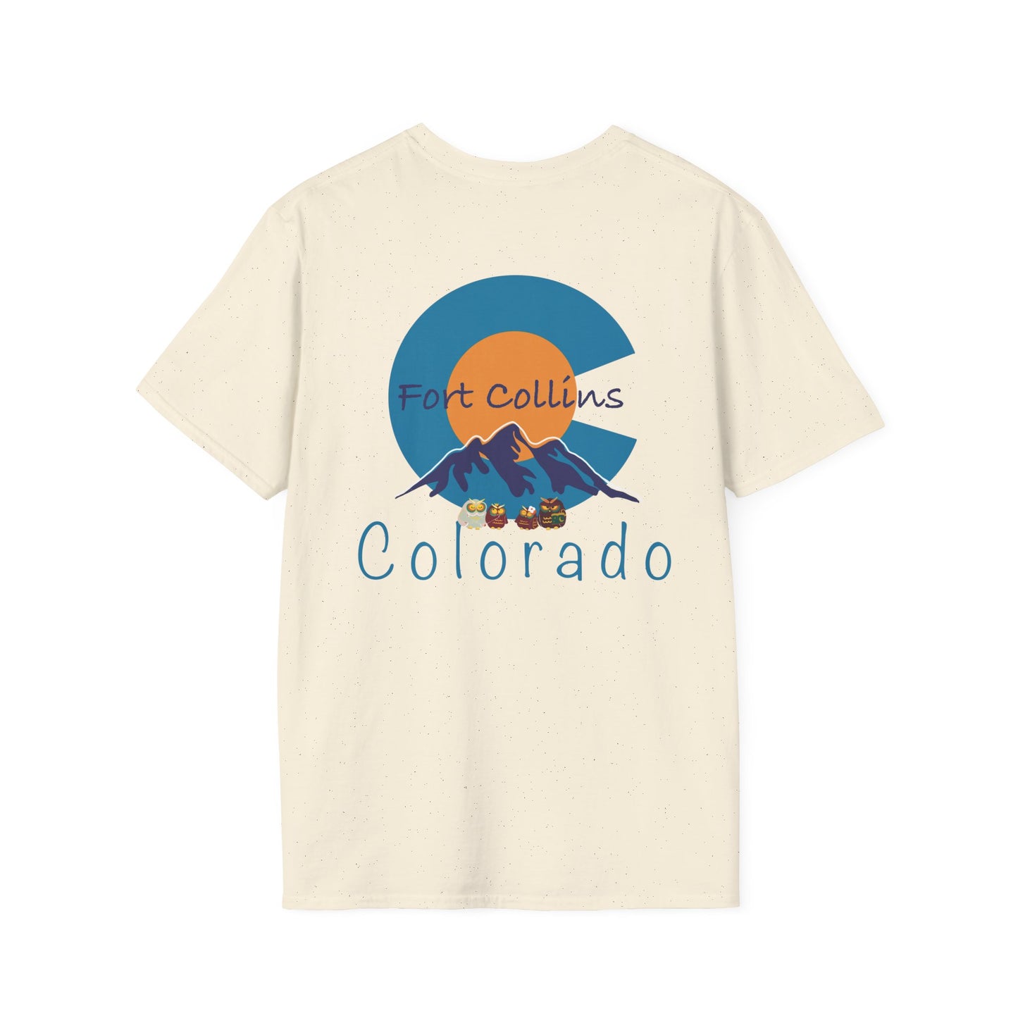 Fort Collins Colorado Unisex T-Shirt | Softstyle Tee for Travel Lovers, Adventure Seekers, and Summer Days, Gift for Nature Enthusiasts