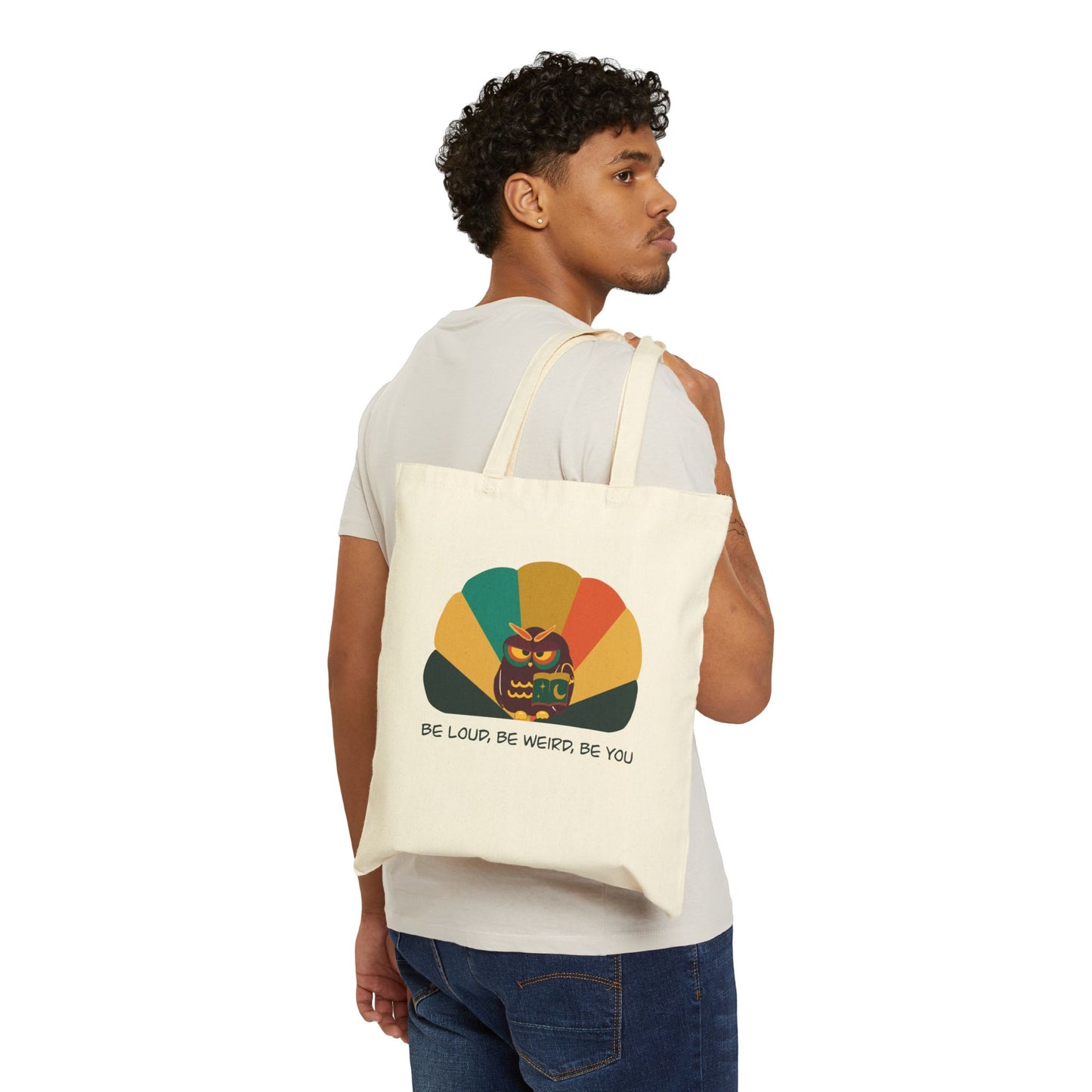 Be Loud Cotton Canvas Tote Bag - Fun Eco-Friendly Bag, Gift for Friends, Unique Shopping Tote, Quirky Style, Perfect for Events