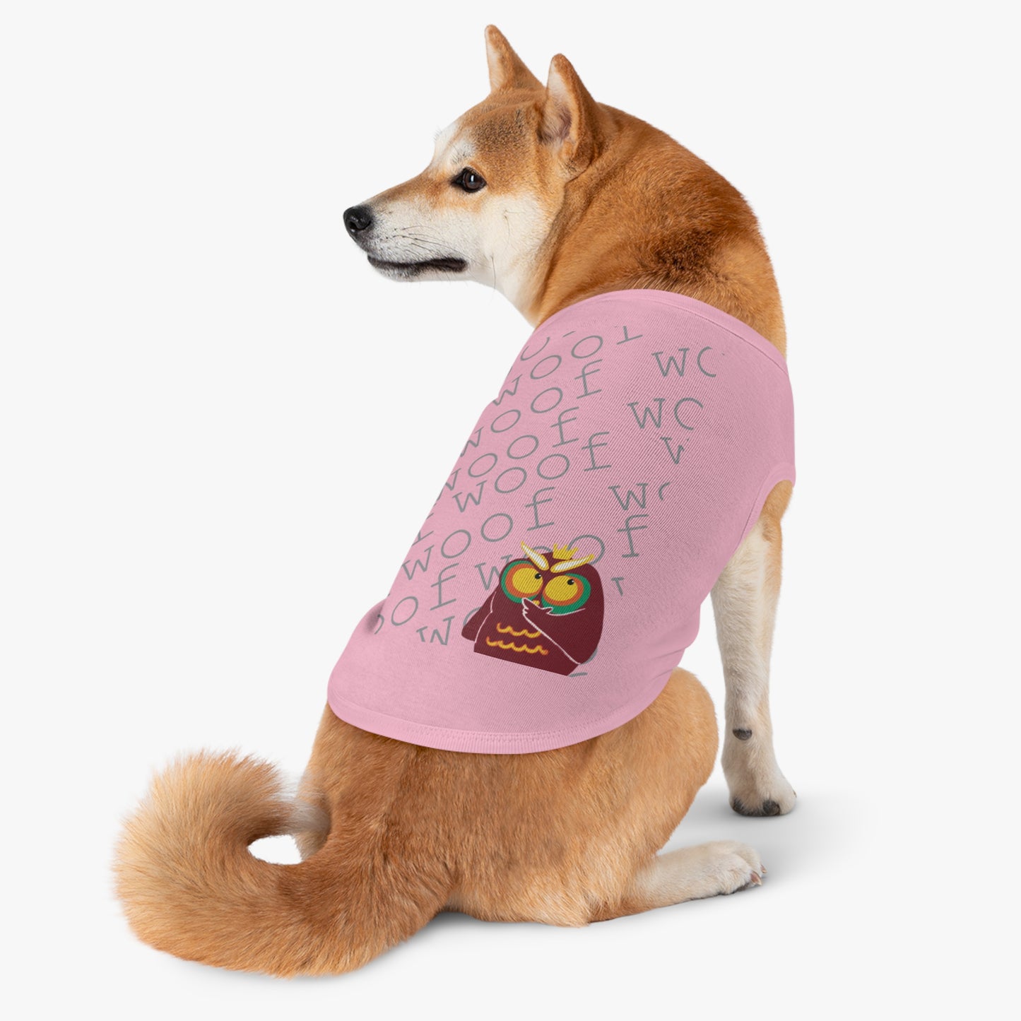 Cute Pet Tank Top with Fun Owl Design for Dogs, Dog Apparel, Pet Gift, Pet Costume, Summer Wear, Animal Lover Gift