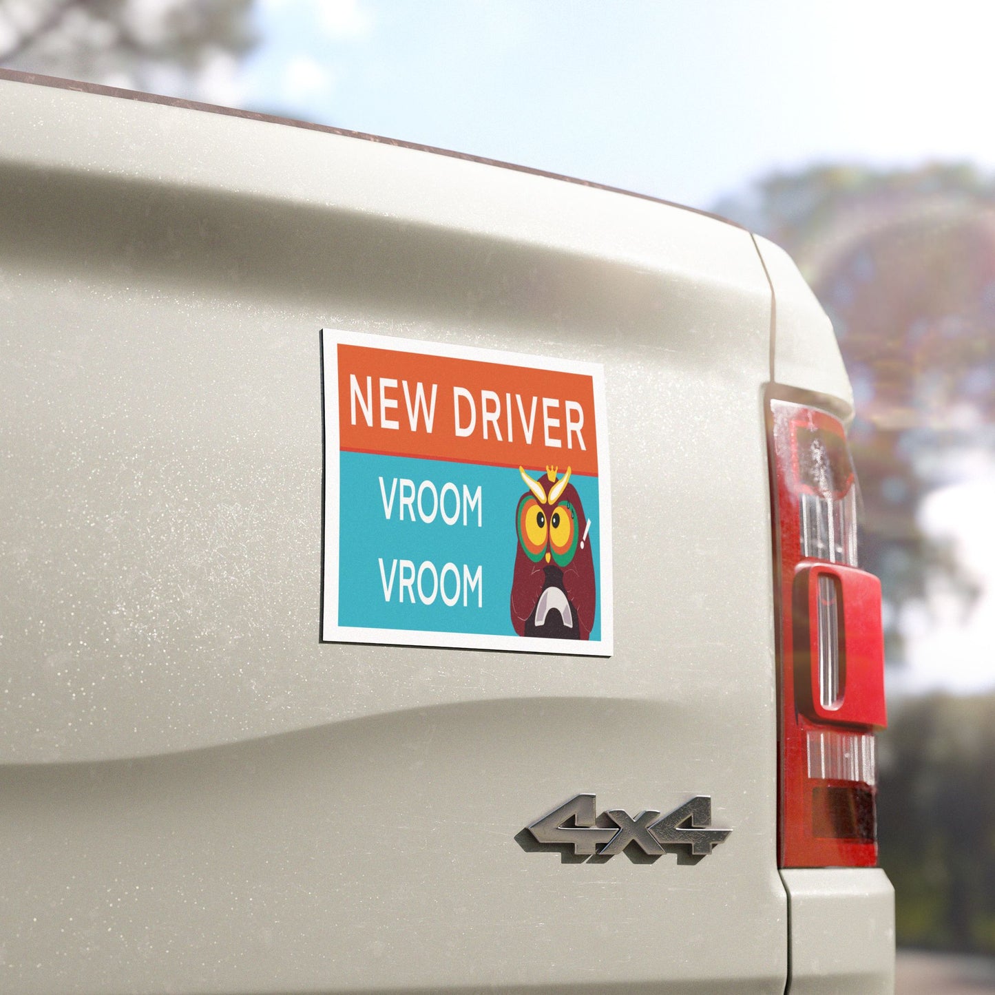 Whimsical New Driver Car Magnet | Fun Auto Decor for New Drivers, Unique Gift, Car Accessory, Vroom Vroom Sign