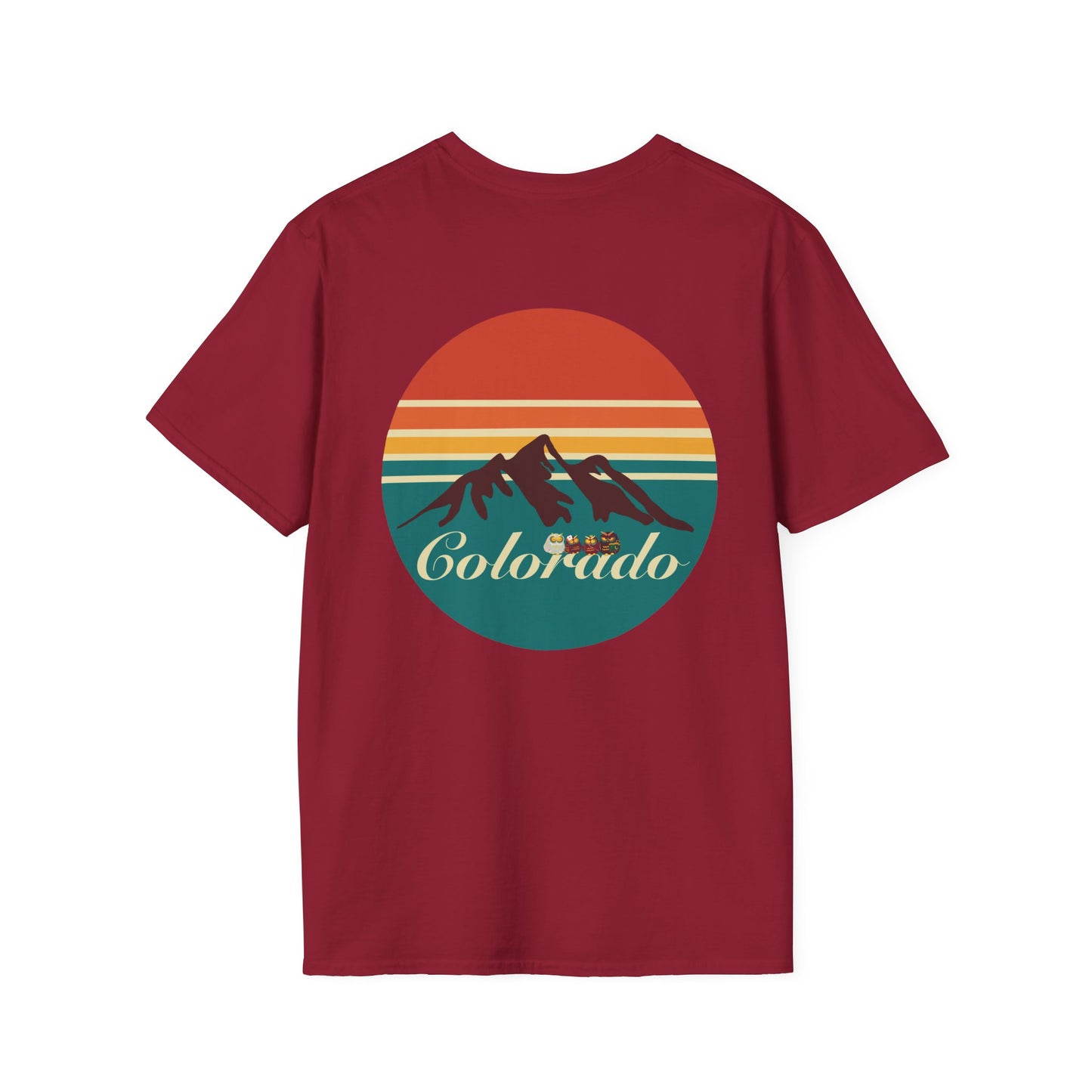 Retro Colorado Mountain T-Shirt | Softstyle Tee for Nature Lovers, Outdoor Adventures, Gifts, Travel Souvenir, Vintage Style