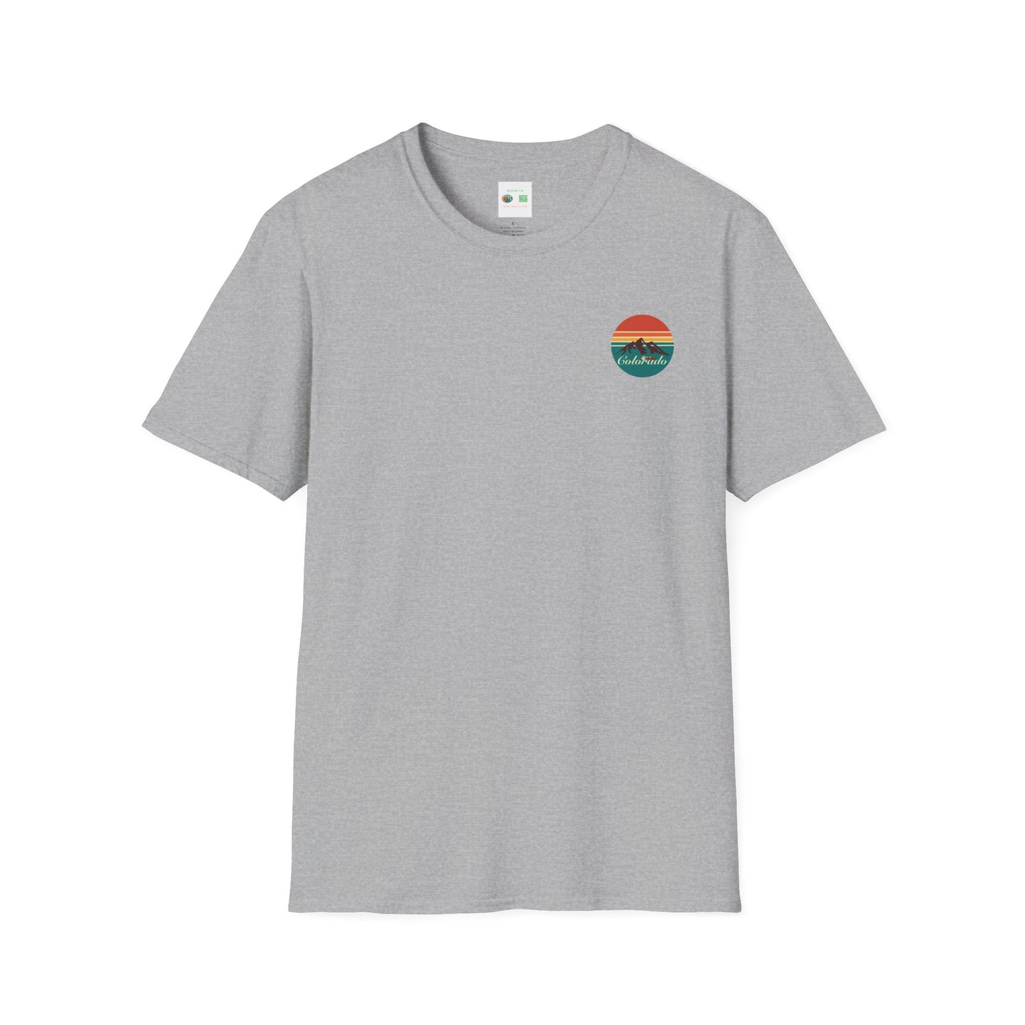 Retro Colorado Mountain T-Shirt | Softstyle Tee for Nature Lovers, Outdoor Adventures, Gifts, Travel Souvenir, Vintage Style