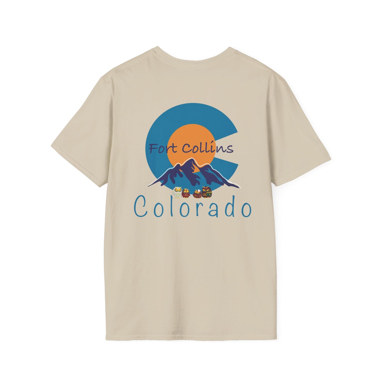 Fort Collins Colorado Unisex T-Shirt | Softstyle Tee for Travel Lovers, Adventure Seekers, and Summer Days, Gift for Nature Enthusiasts