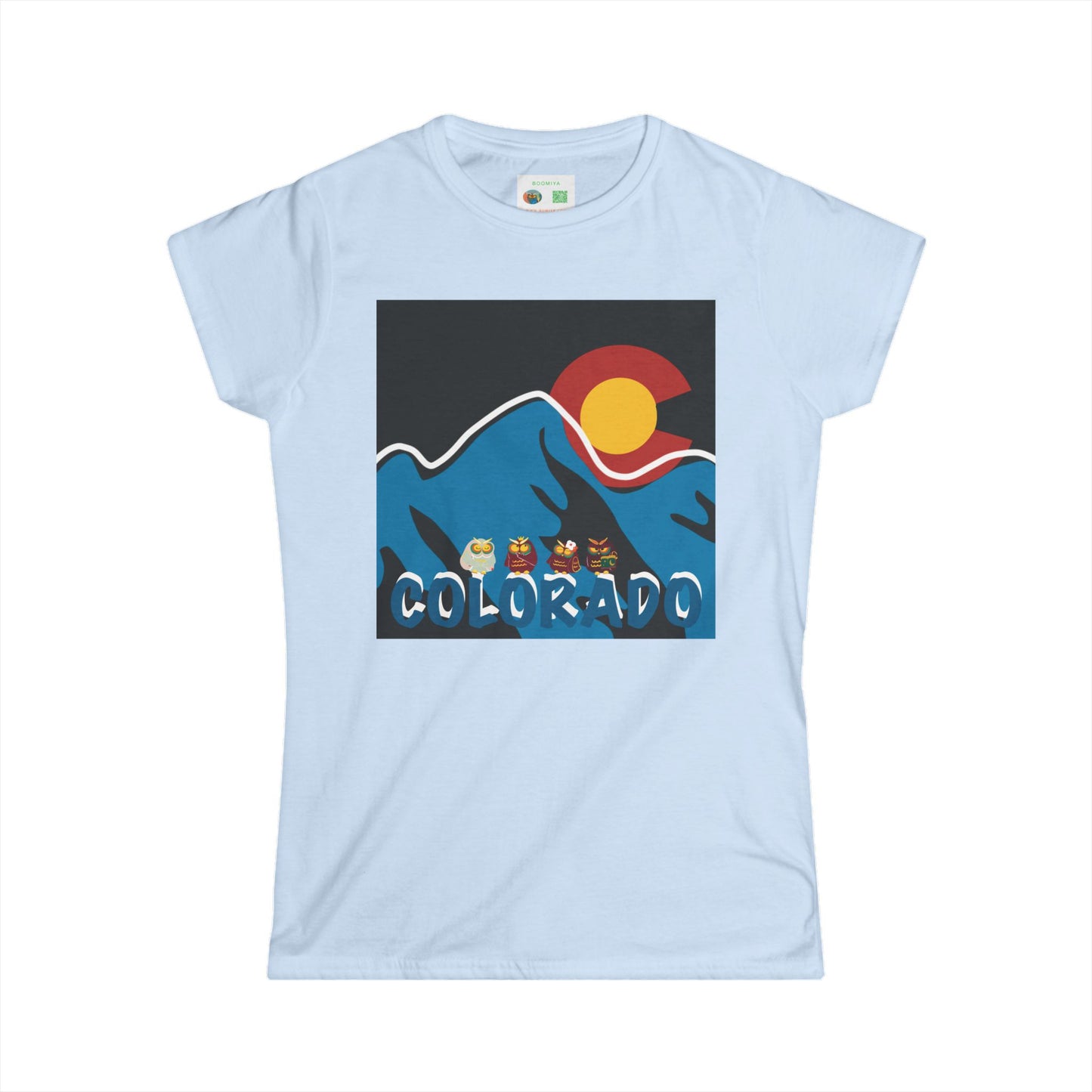 Colorado Mountain Graphic Tee | Women's Softstyle T-Shirt, Colorado Lover Gift, Travel Shirt, Nature Top, Outdoor Adventure Apparel