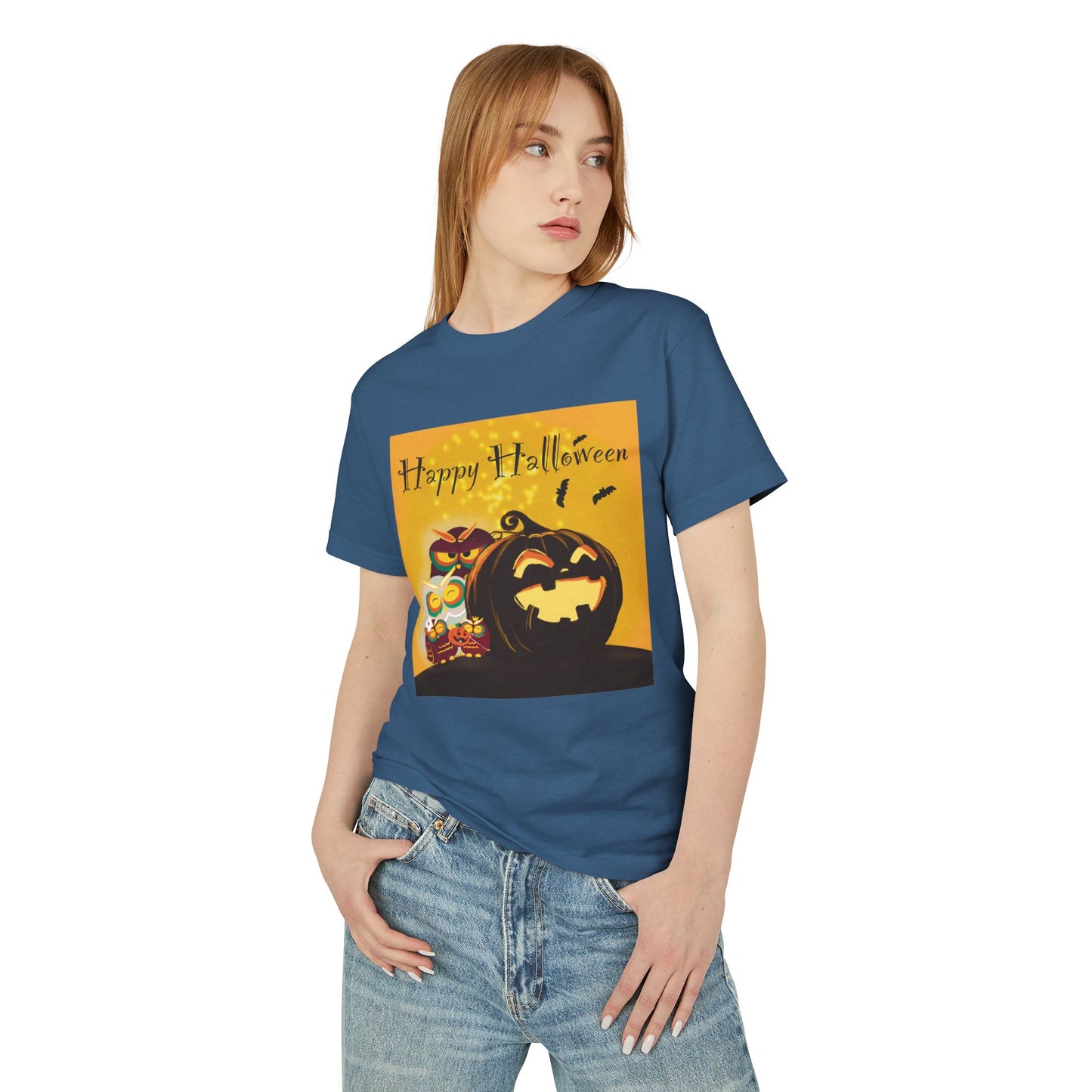 Happy Halloween Unisex Tee, Spooky Shirt, Fall Fashion, Halloween Party Wear, Gift for Pumpkin Lovers, Cozy Casual T-Shirt