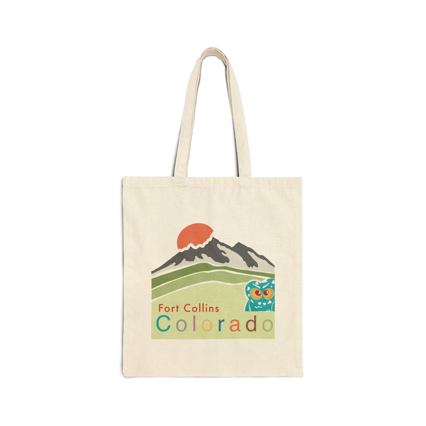 Fort Collins Colorado Cotton Canvas Tote Bag - Eco-Friendly, Stylish Reusable Shopping Bag