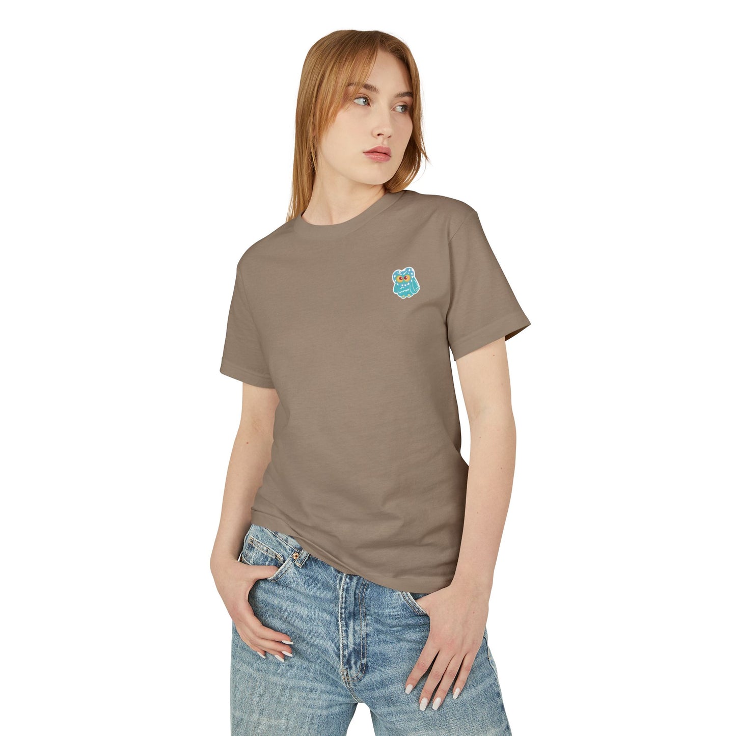 Fort Collins Vibes Unisex Heavyweight Cotton Tee - Mountain and Owl Design