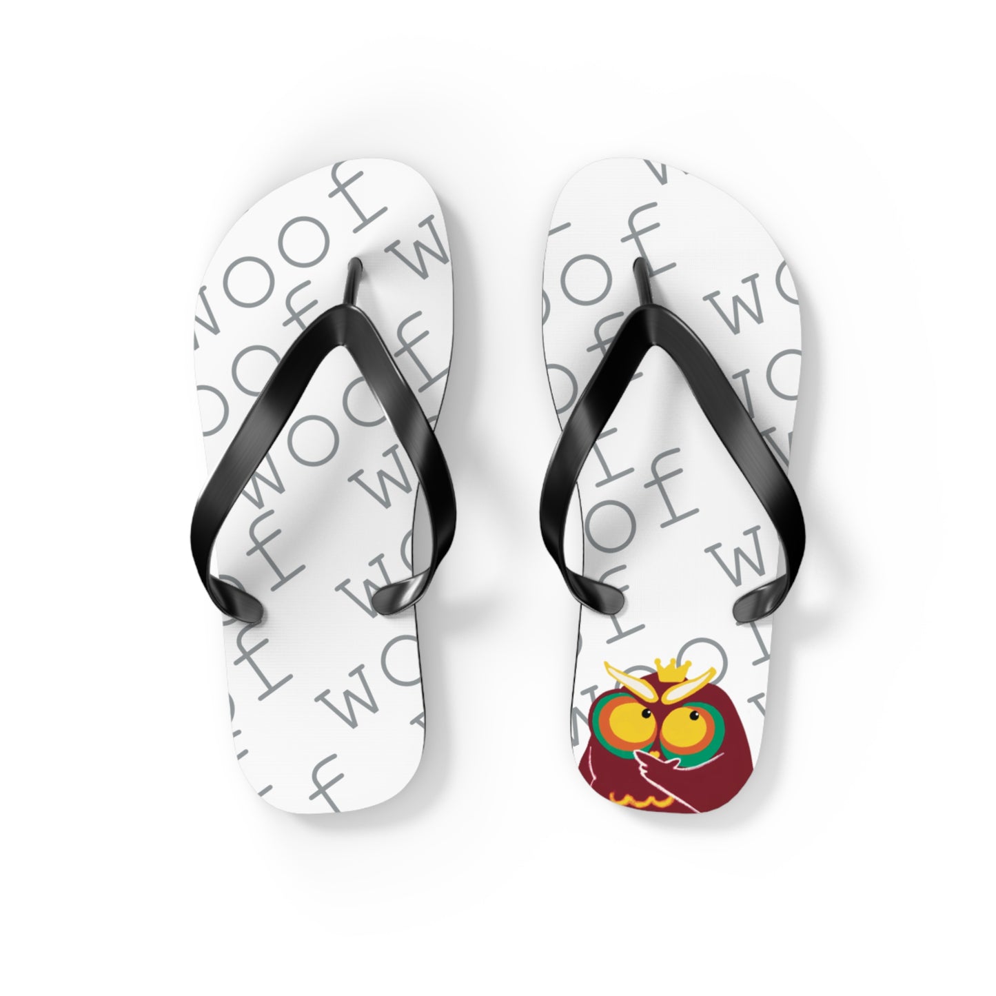 Playful Pet-Themed Flip Flops for Animal Lovers | Dog Lover's Sandals, Cute Footwear, Summer Fun, Beachwear, Woof Design